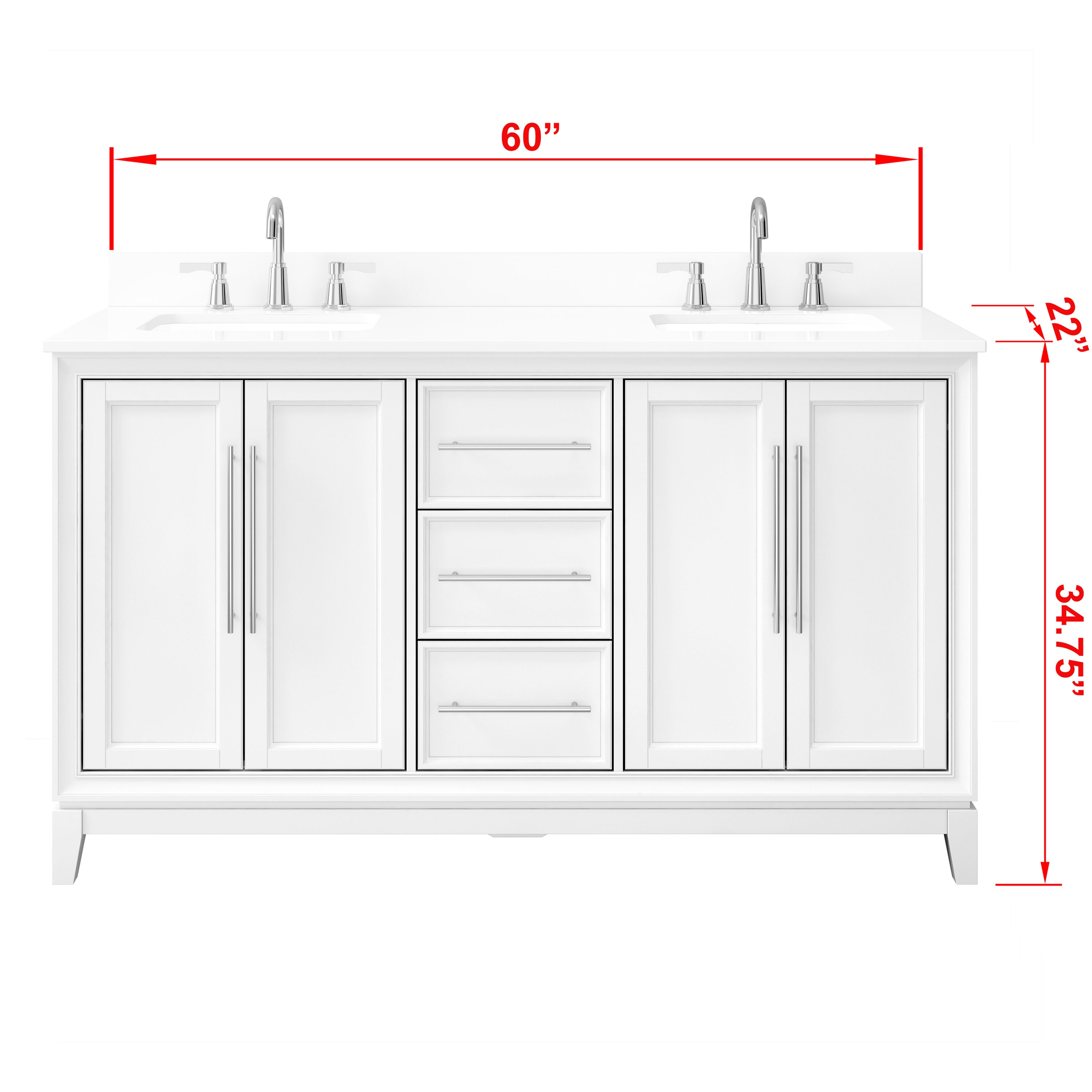 allen + roth TJ02-07V6022WH Bath-Vanity-Combo - View #12
