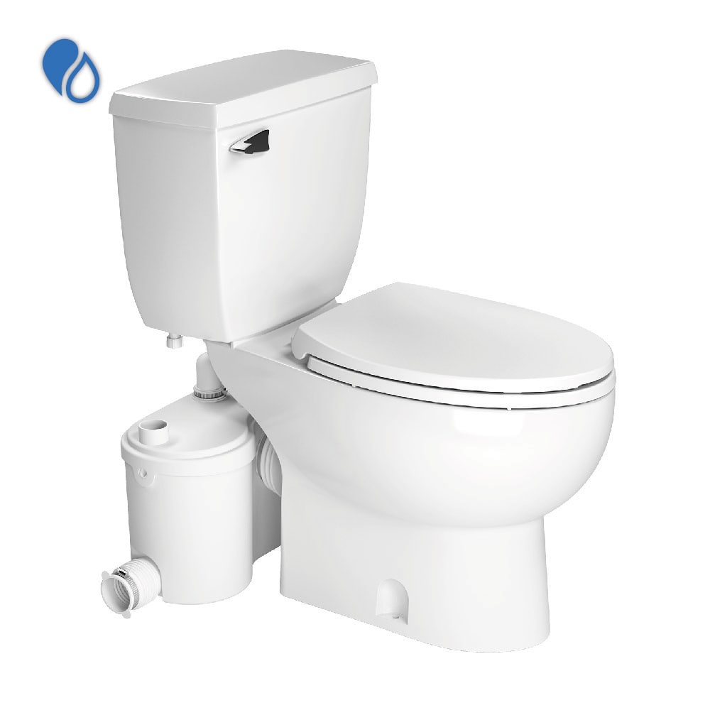 SANIFLO 013.005.087 Sanibest Pro White Elongated Chair height Soft Close 2-piece Toilet 12-in Rough-In WaterSense 1.28 GPF