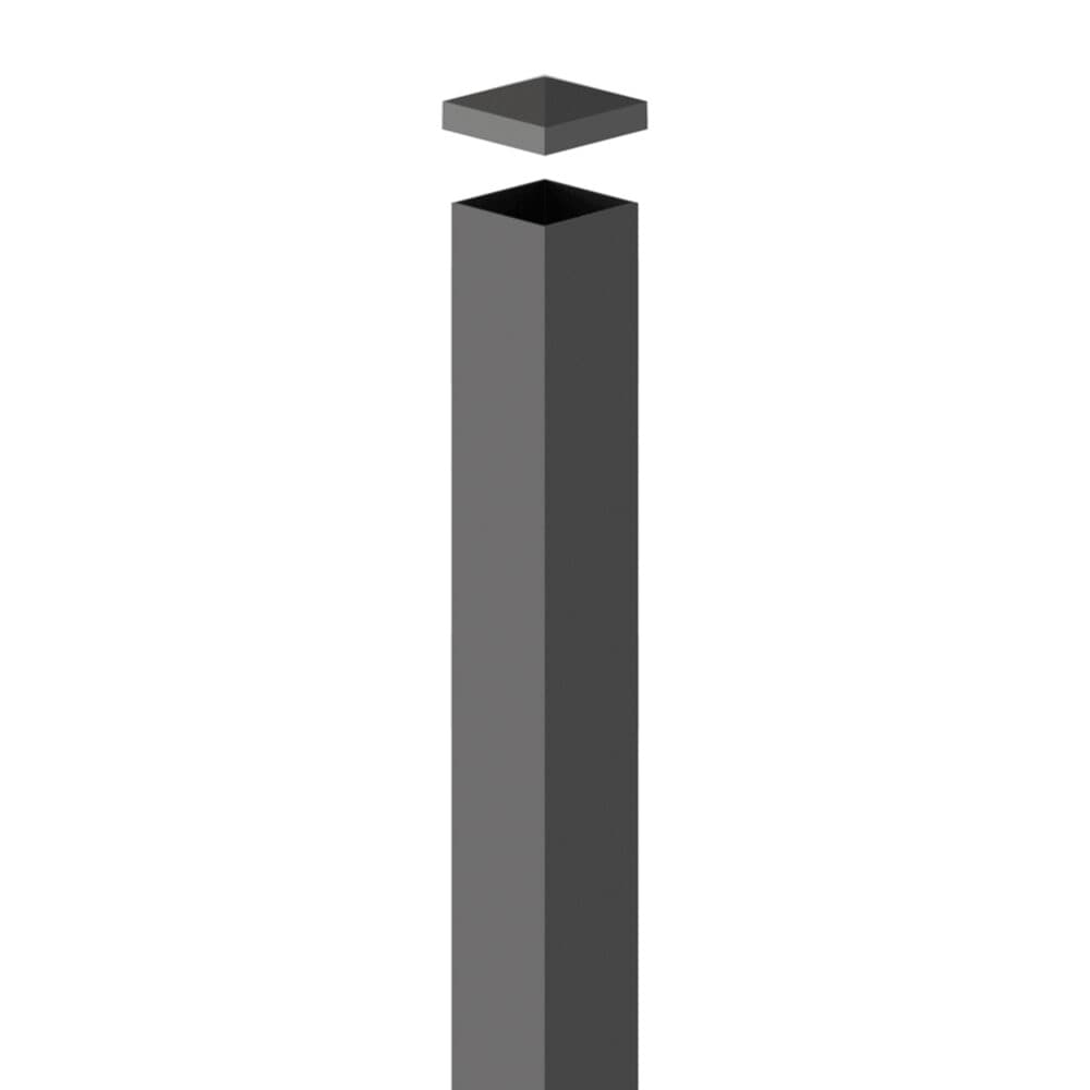Freedom 9-ft H x 2-in W Black Aluminum Decorative Blank Fence Post