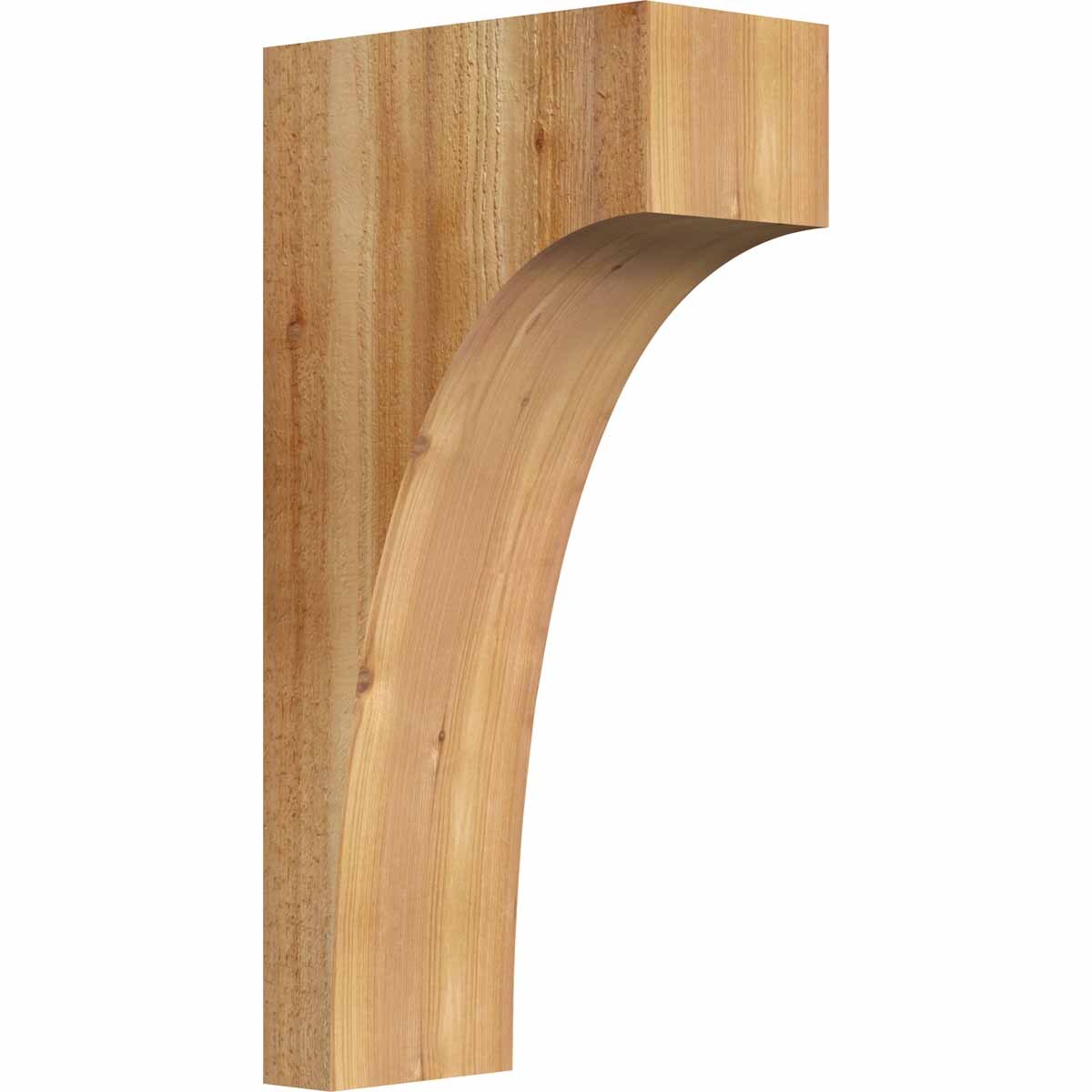 Ekena Millwork COR06X12X24HUN00RWR 6-in x 12-in x 24-in Huntington Unfinished Western red cedar Wood Paintable/Stainable Corbel