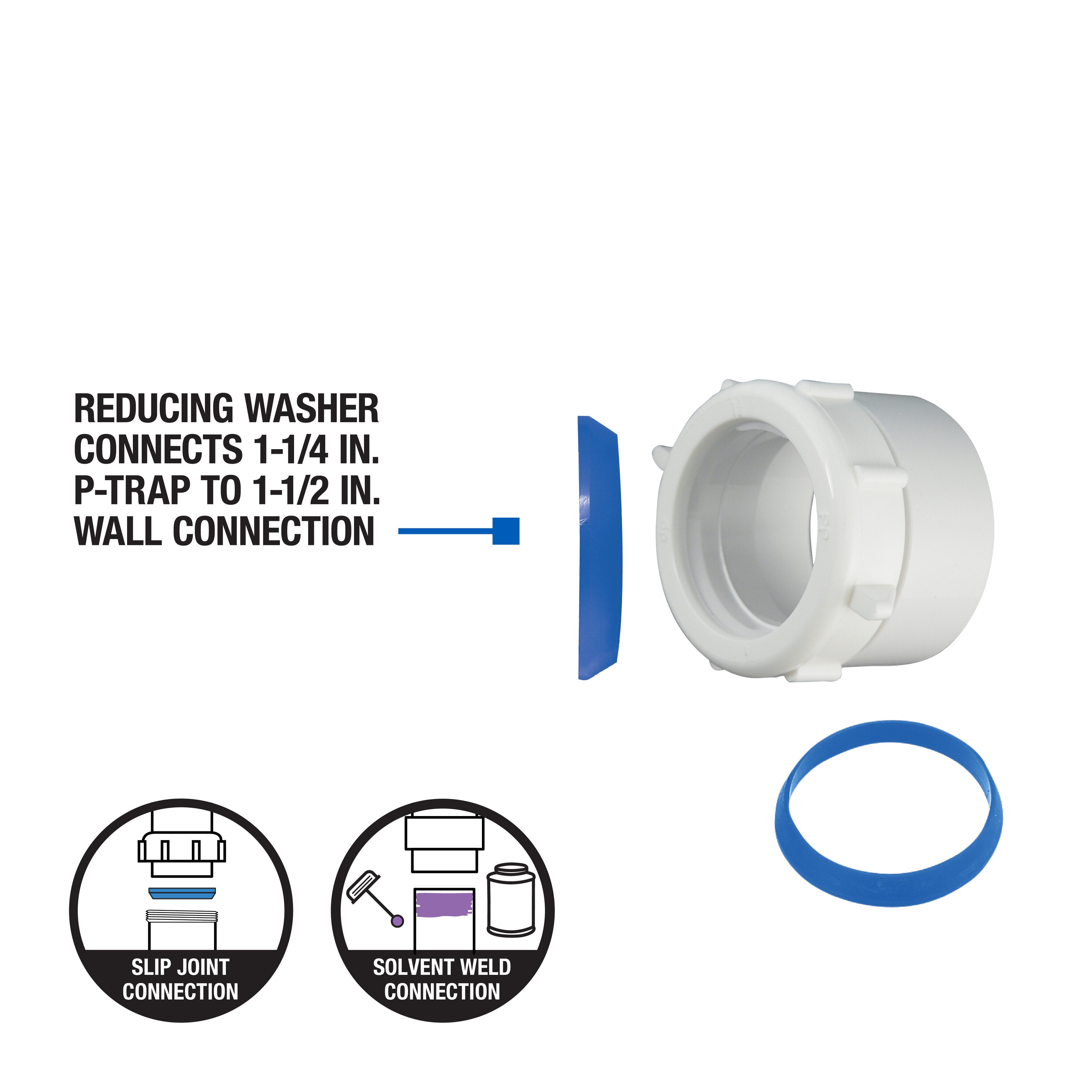 Dearborn 1000000669 1-1/2-in PVC Compression connector