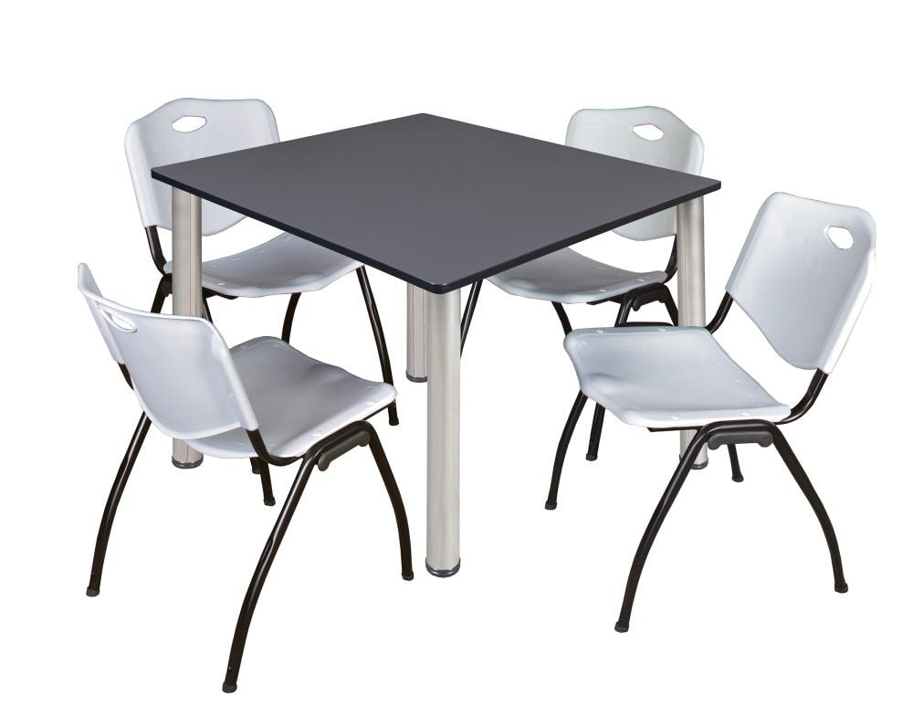 Regency TB4848GYBPCM47GY Breakroom Gray 4-Person Training Table (48-in W x 29-in H)