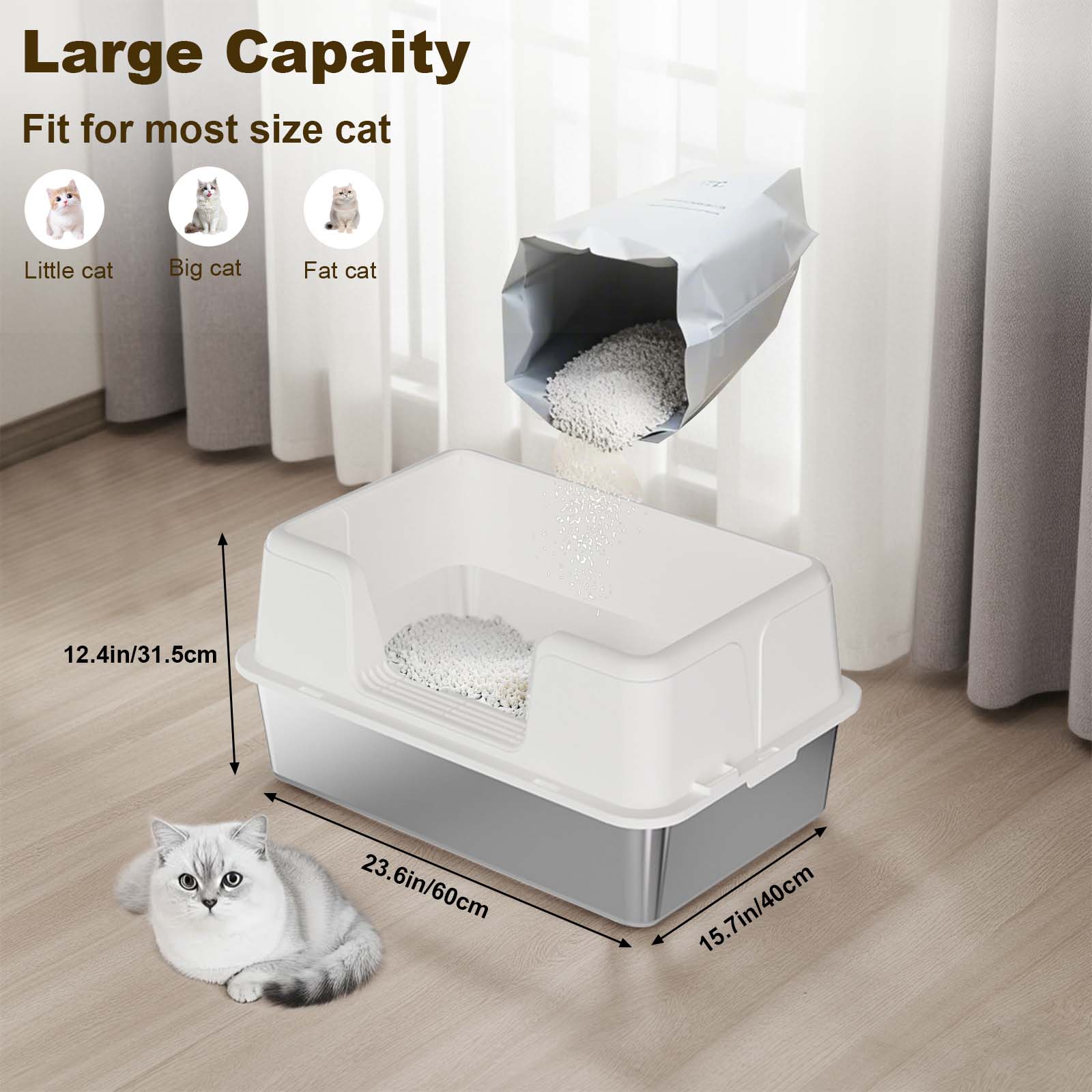 Qeetex NL-PPS-335CP9SK Cat-Litter-Box - View #2