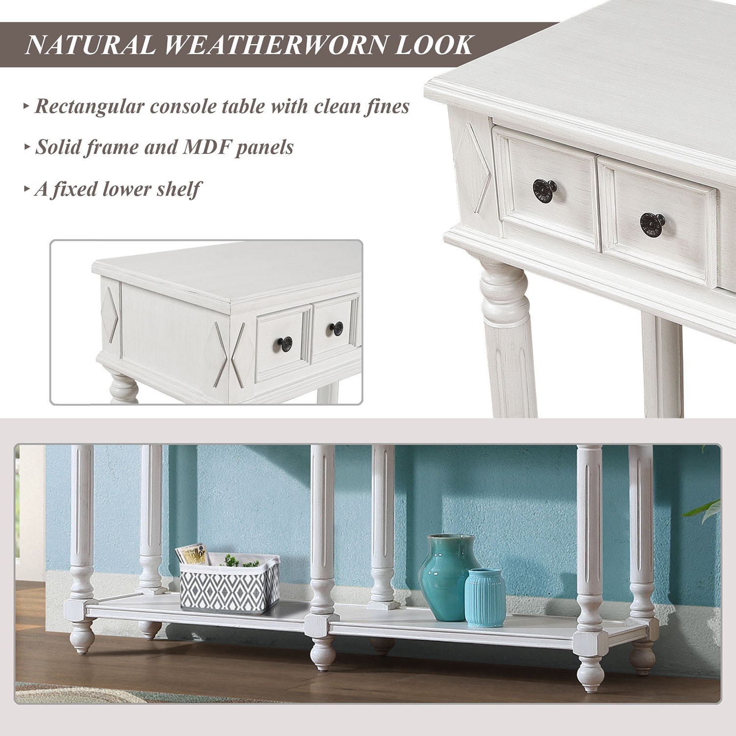 SINOFURN SYA020135WT Console-Sofa-Tables - View #19