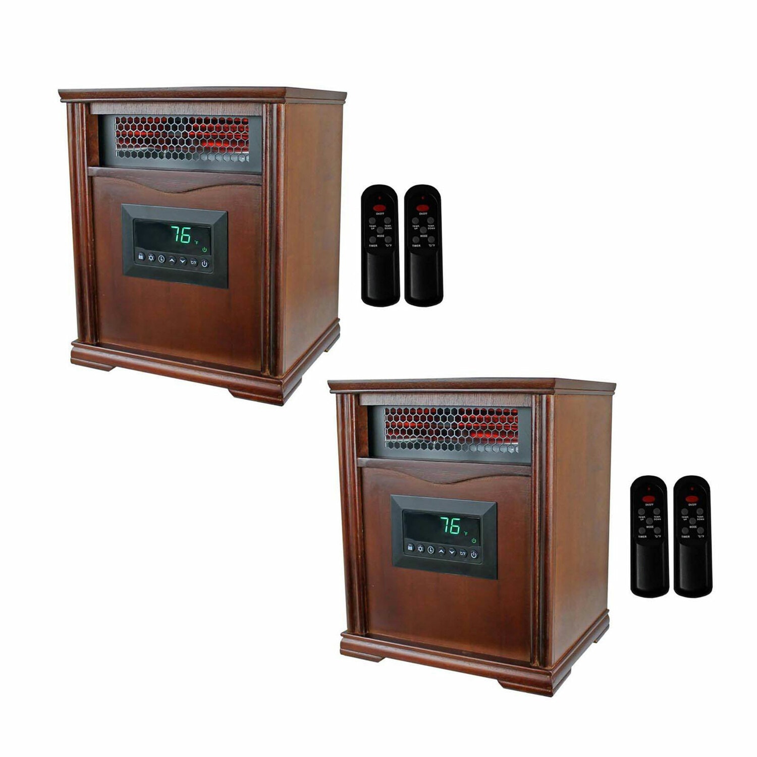 Lifesmart 56529 Up to 1500-Watt Infrared Quartz Cabinet Indoor Electric Space Heater with Thermostat and Remote Included