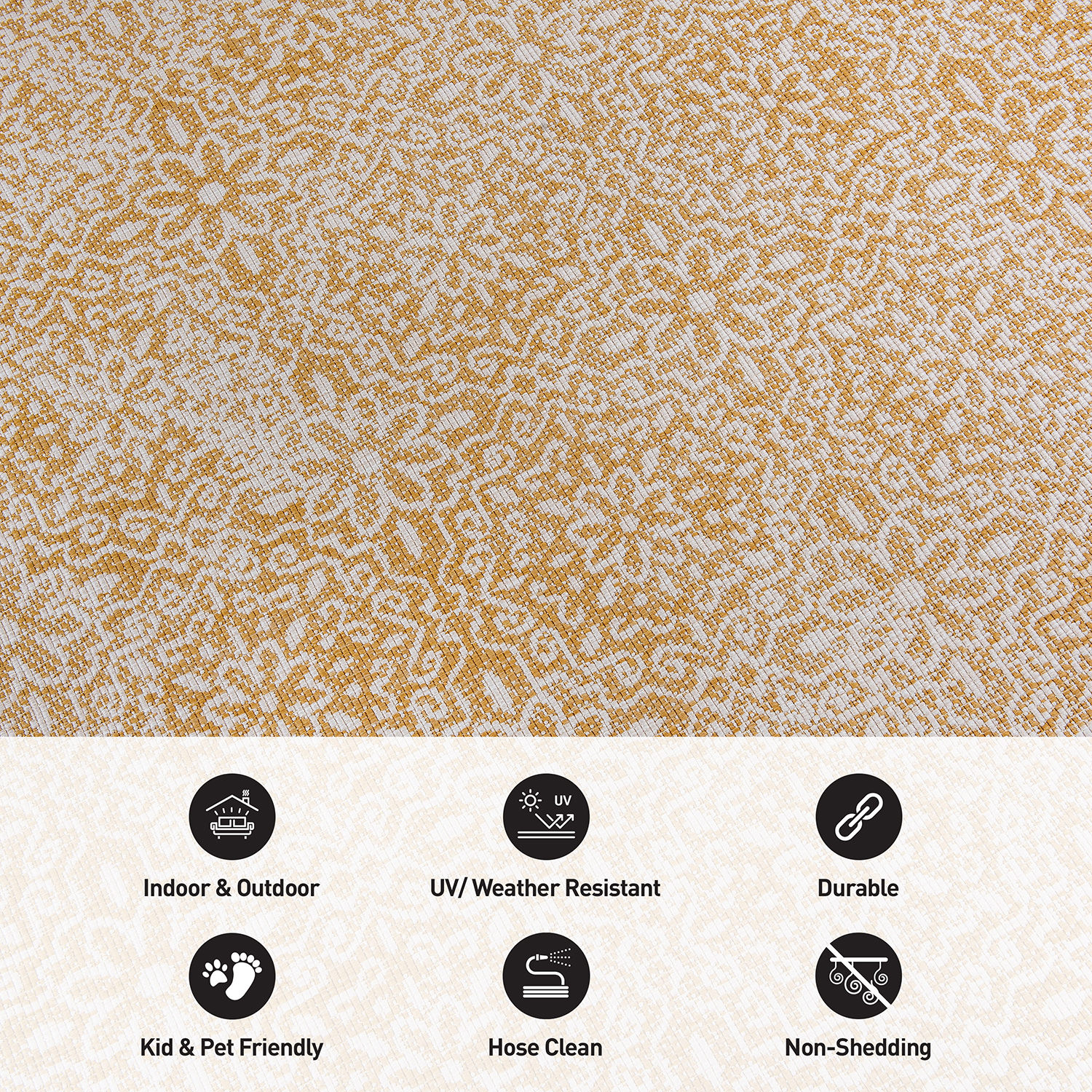 World Rug Gallery 4026YELLOW2X7 rugs - View #5