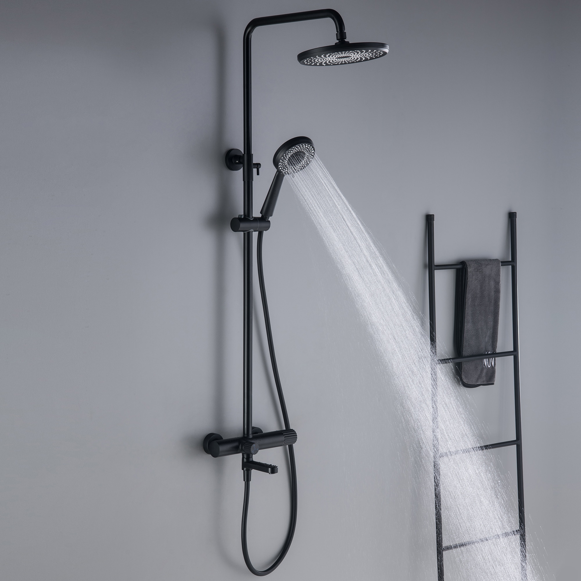 WELLFOR WB-SH010MB Showerhead-Bar-Panels - View #5