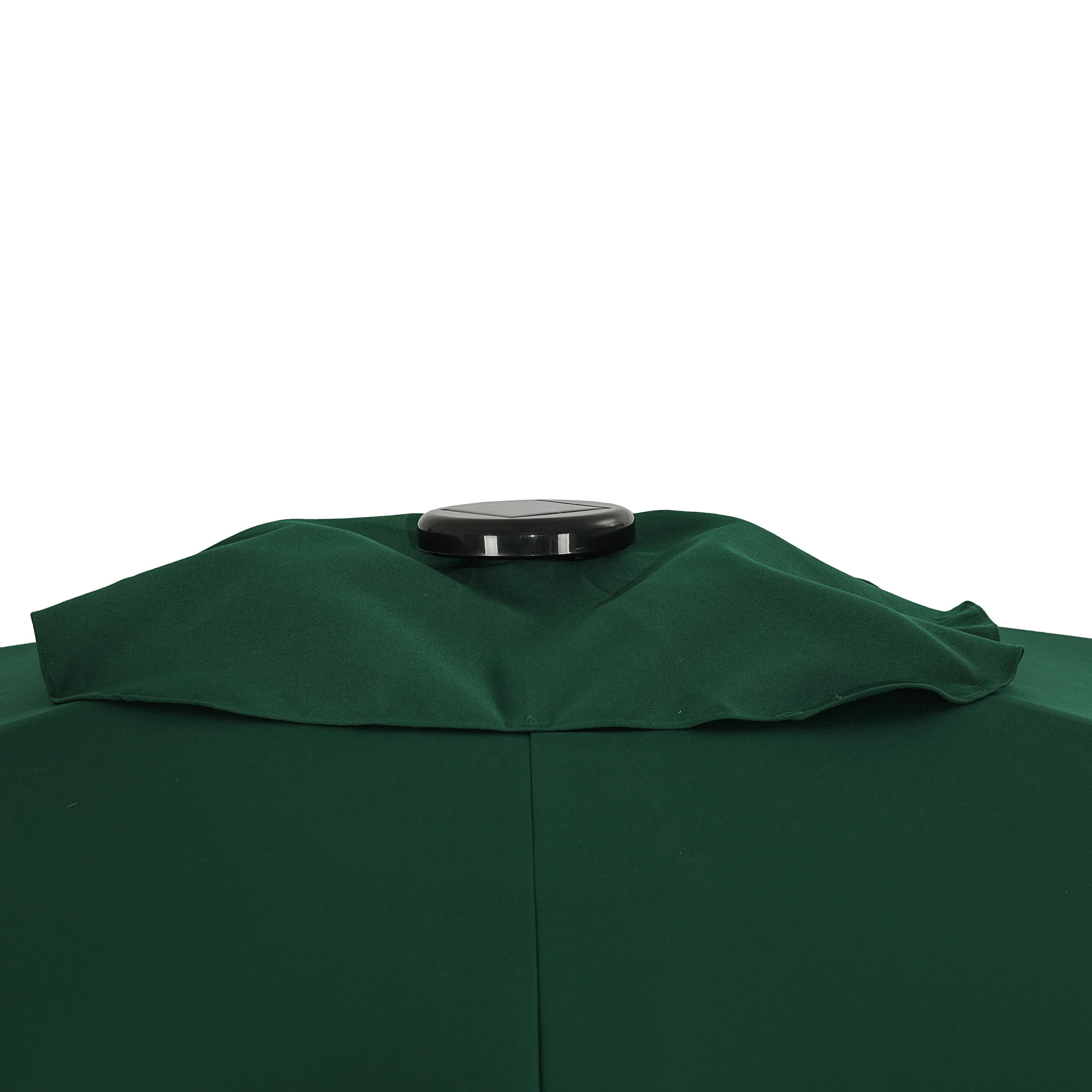 Nassau 10' x 6.5' Green Aluminum Patio Umbrella with LED Lights