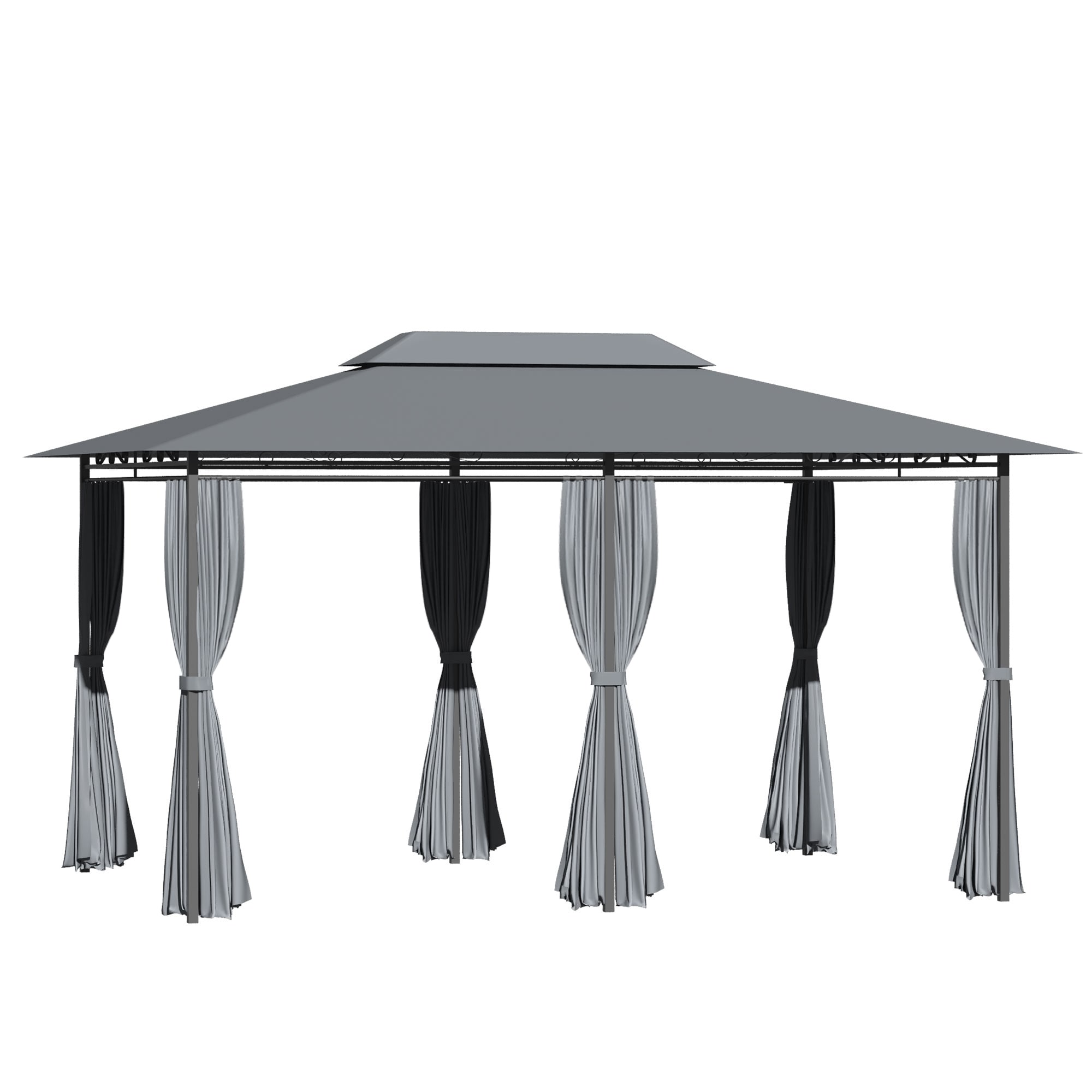 ToolCat BZ2-16-PW 13-ft x 10-ft Grey Gazebo with Soft Top Roof