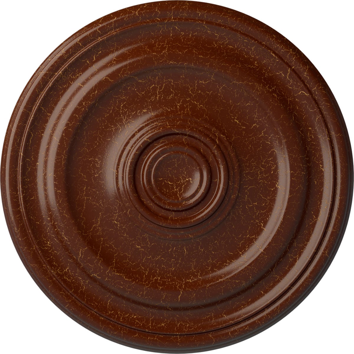 Ekena Millwork CM15DEBMC Devon 15.75-in W x 15.75-in L Painted Burnished Mahogany Crackle Polyurethane Whole Ceiling Medallion