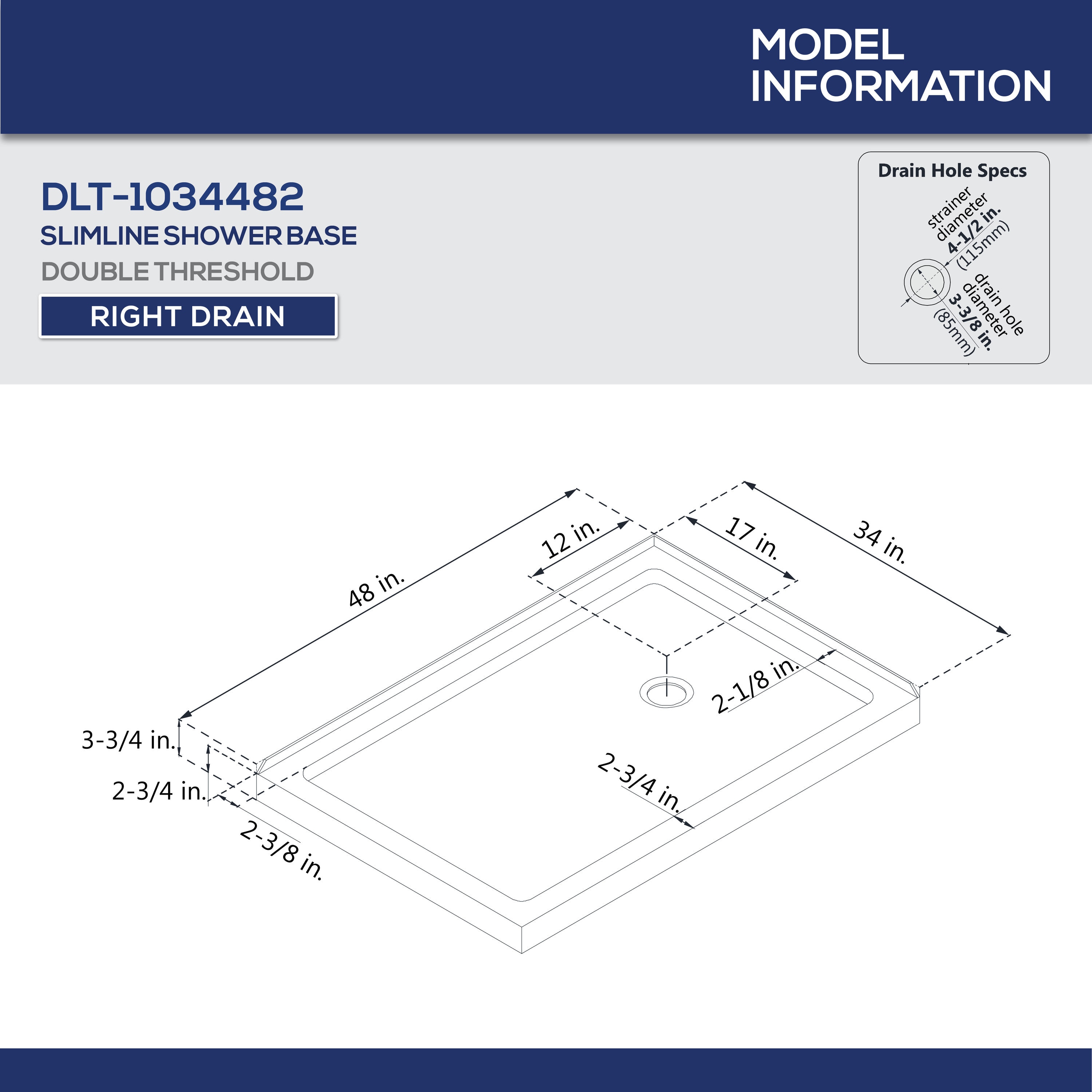 DreamLine DLT-1034482-22 Shower-Floors - View #3