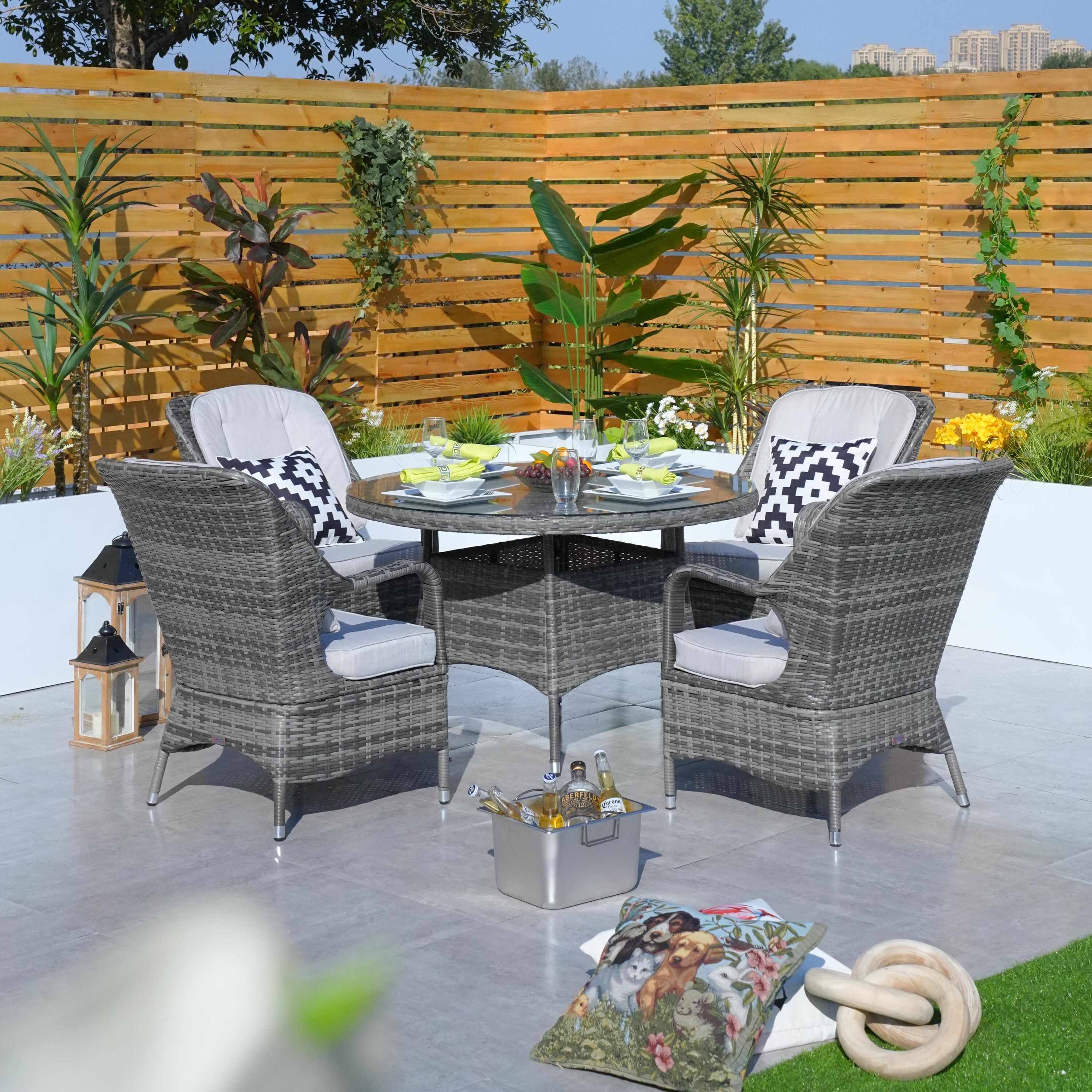 Direct Wicker DWD-1709-GR Patio-Dining-Sets - View #4