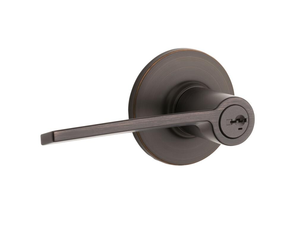 Kwikset 438PLLLH-11PS Palmina Venetian Bronze Left-Hand ed Exterior Keyed Entry Door Handle with Smartkey