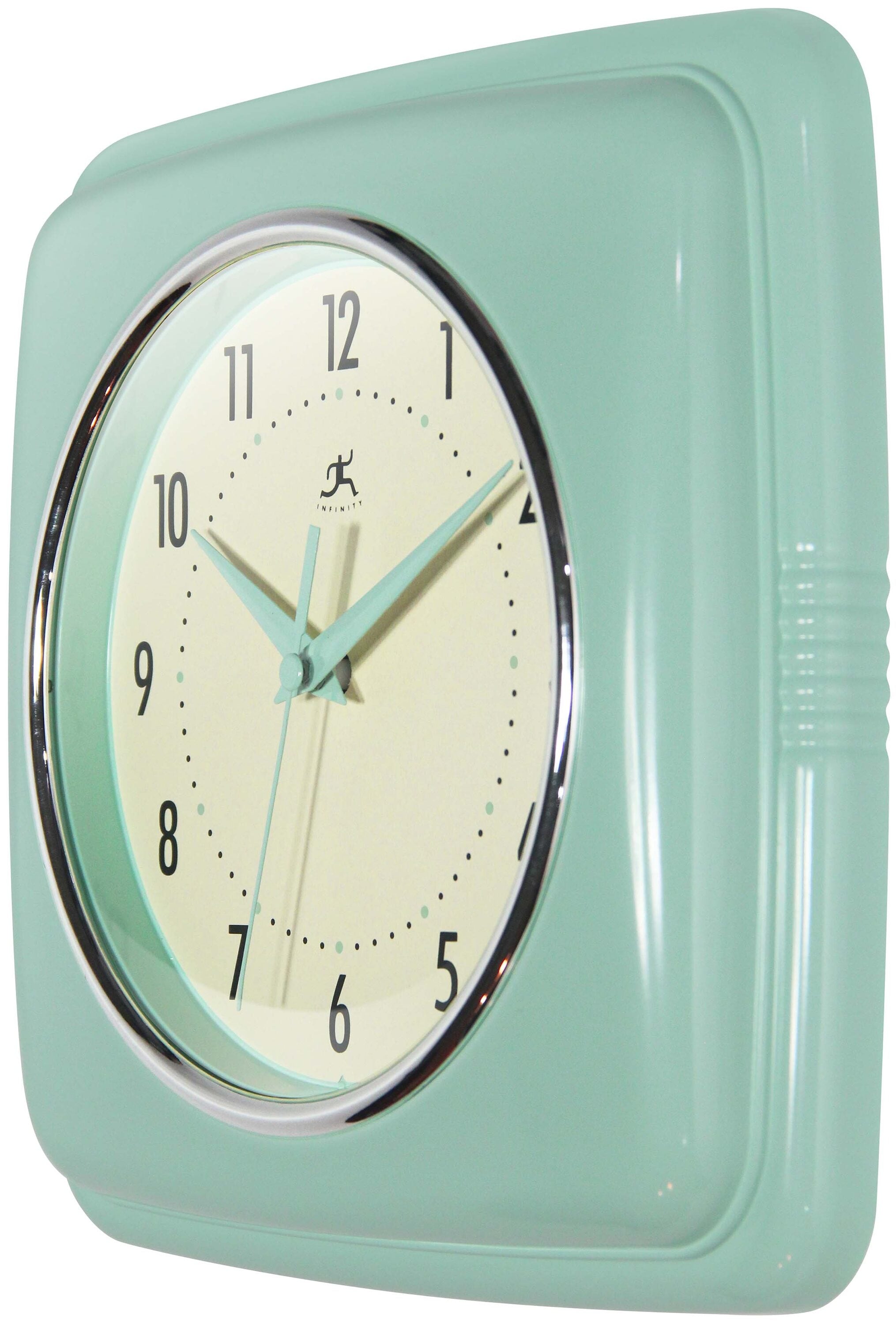 Infinity Instruments Analog Square Wall Mid-century in the Clocks ...