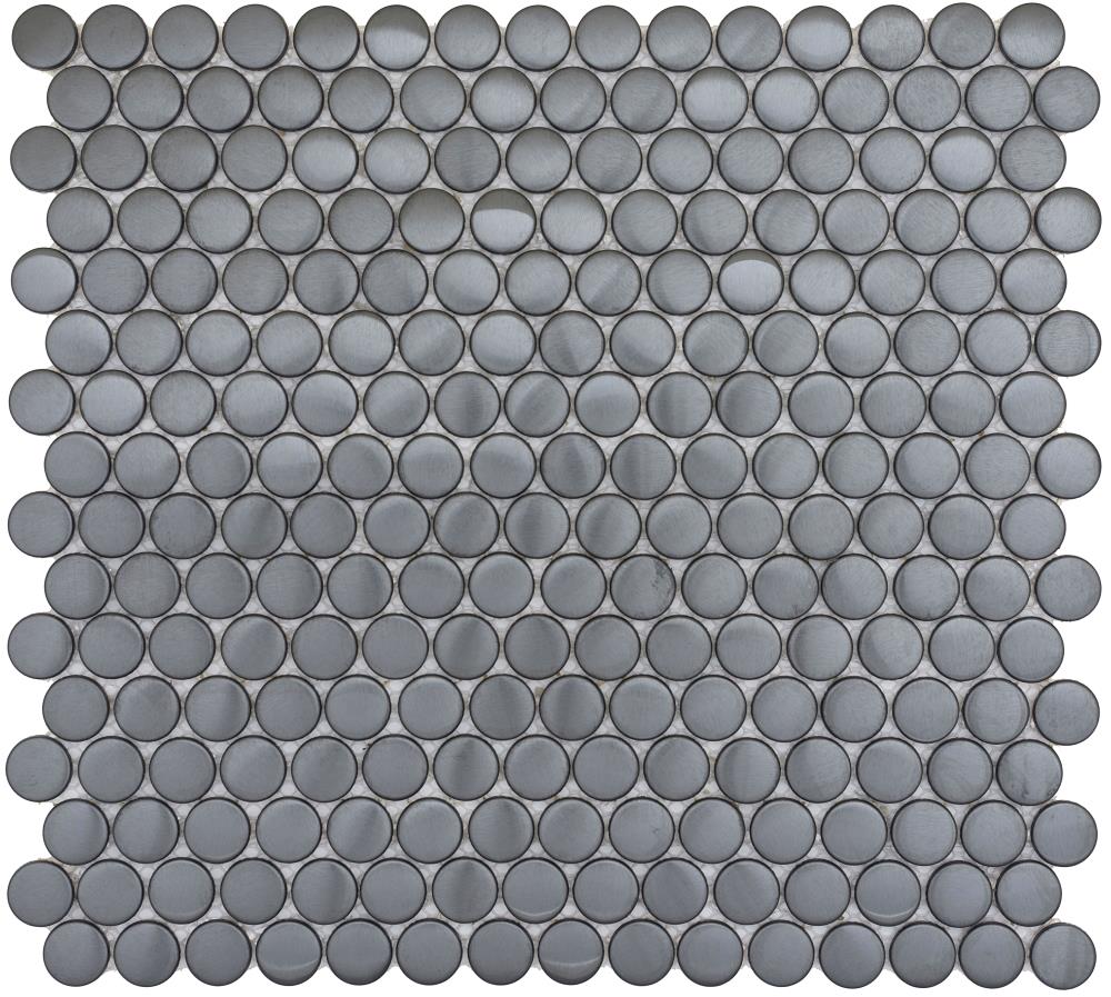 Emser Gleam 10-Pack Graphite Metal Border Tile (11-in x 12-in)