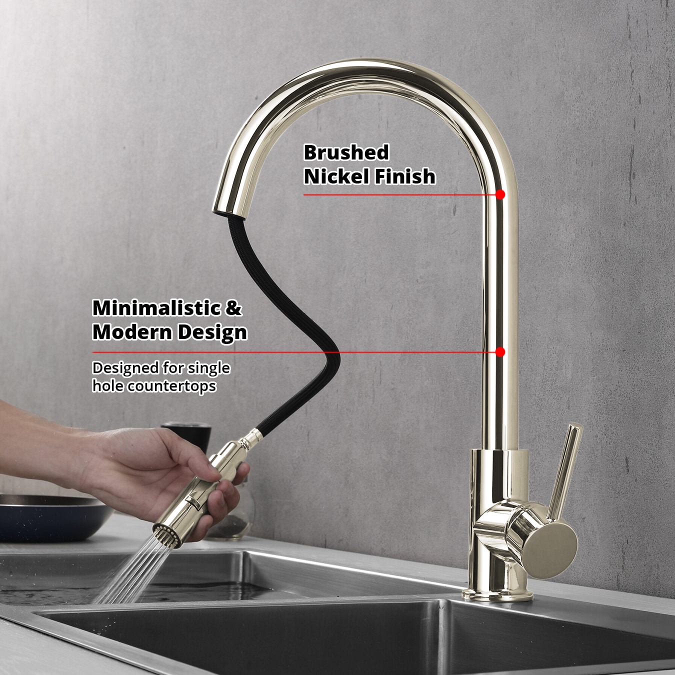 Lexora LKFS8011BN Kitchen-Faucets - View #4