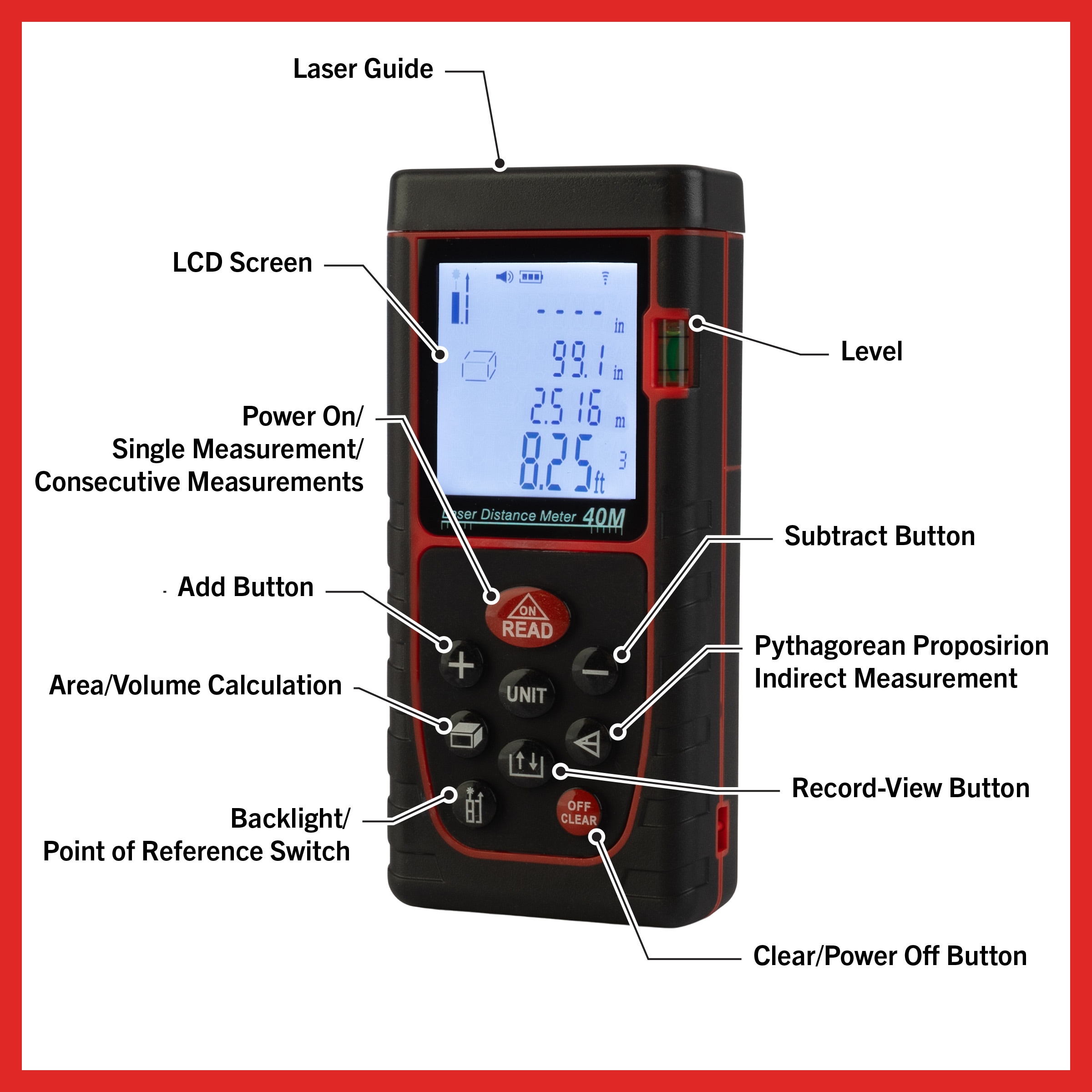 Stalwart 75-PT2009 Laser-Distance-Measurers - View #5