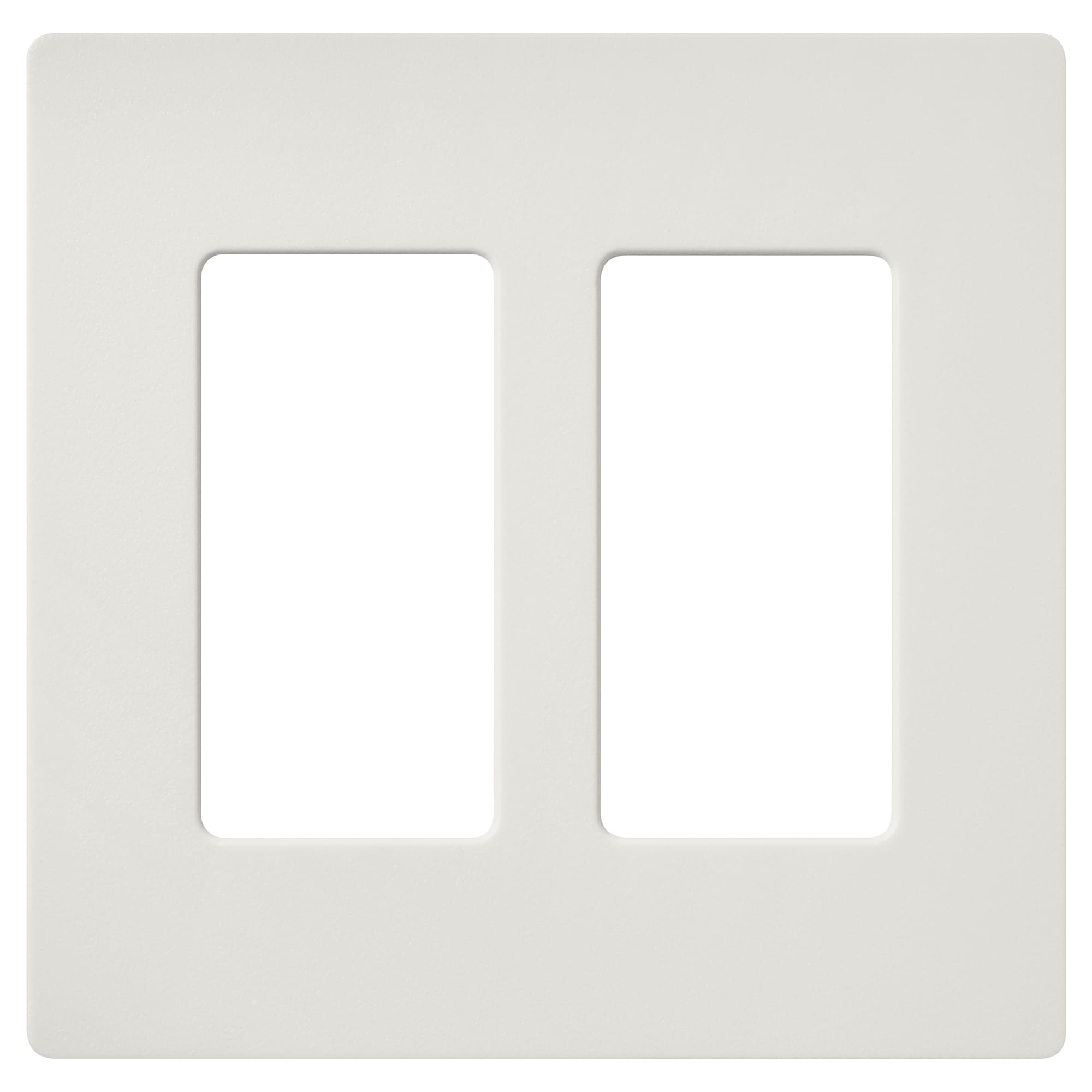 Lutron SC-2-LG Claro 2 -Gang Standard Size Lunar Gray Plastic Indoor Screwless Decorator Wall Plate