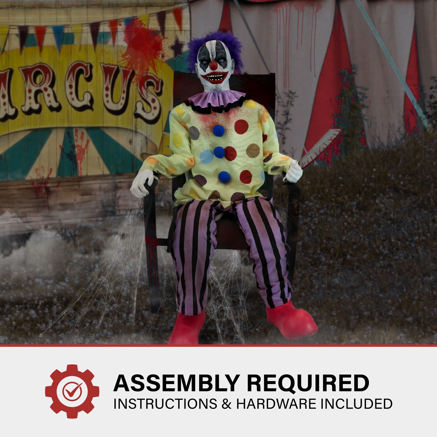 Haunted Hill Farm HHSTCLOWN-3FLSA Halloween-Animatronics - View #7