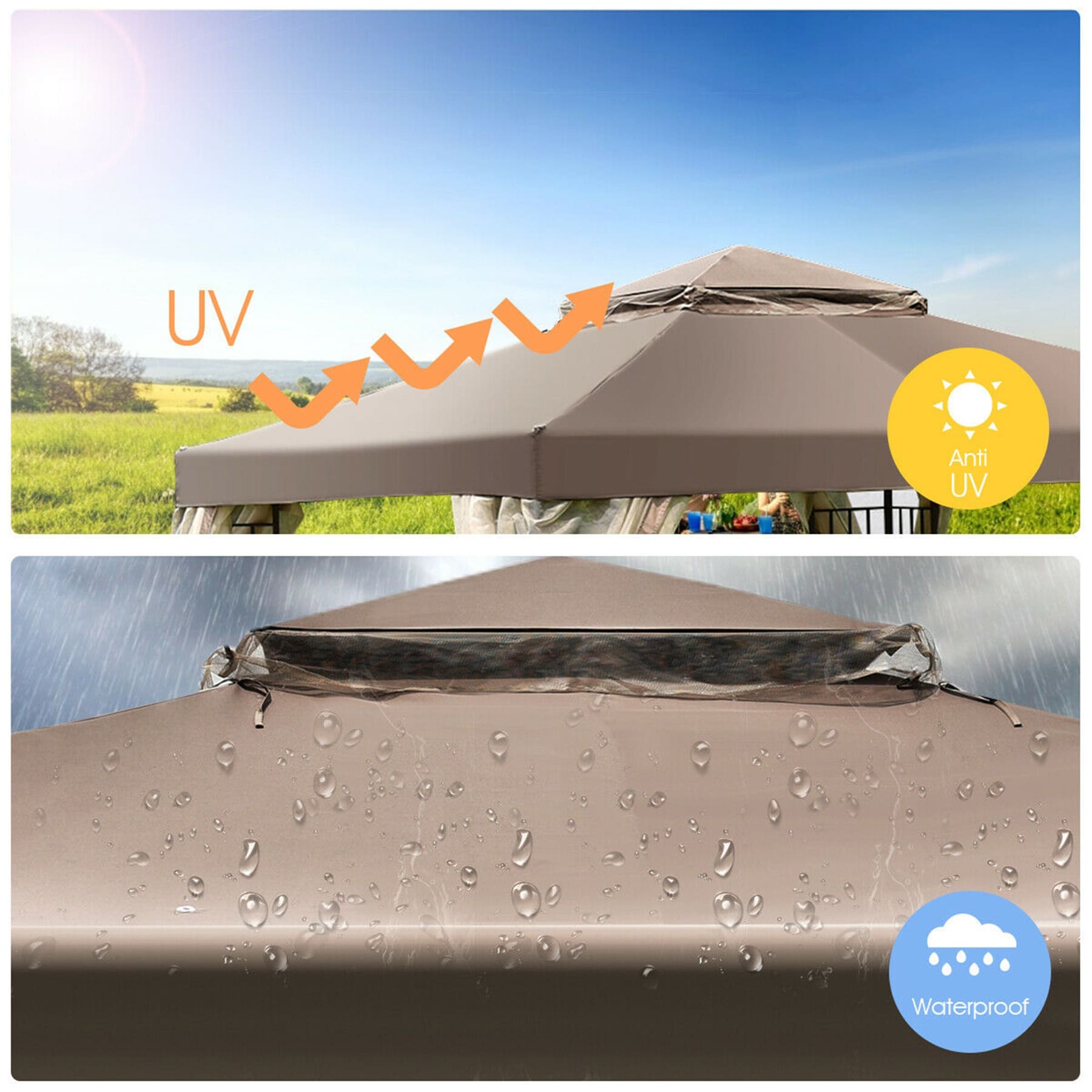 Forclover ASE-224BG Wood-Resin-Gazebos - View #6