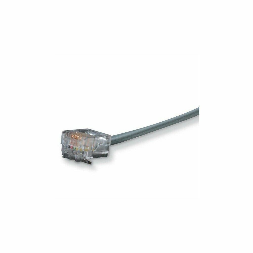  ZX9SYBA14982 4 ft. Telephone Modular Cable, RJ11 Plug to RJ11 Plug 4 Way, Gray