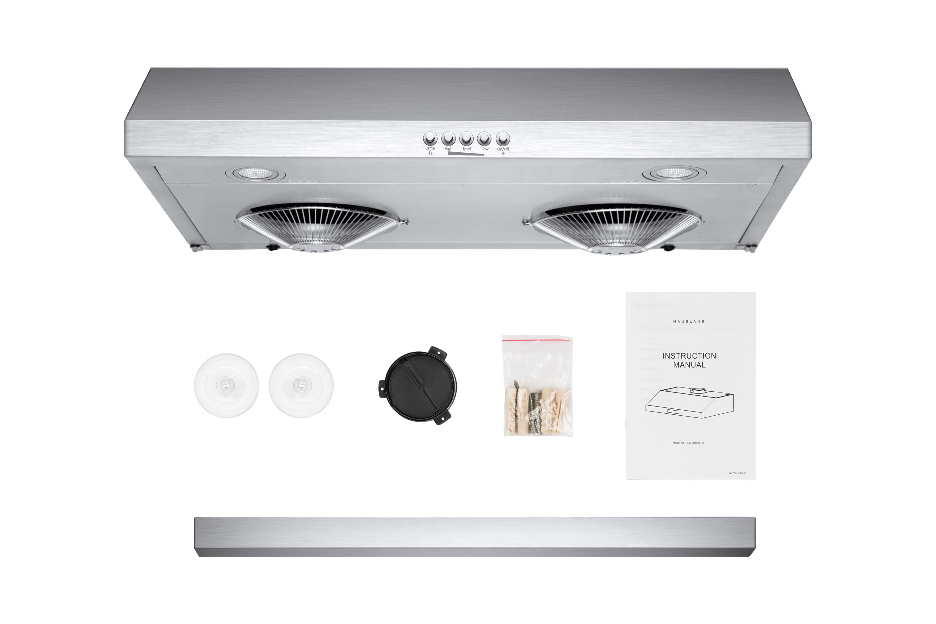 Hauslane UC-C100SS-30 Undercabinet-Range-Hoods - View #9