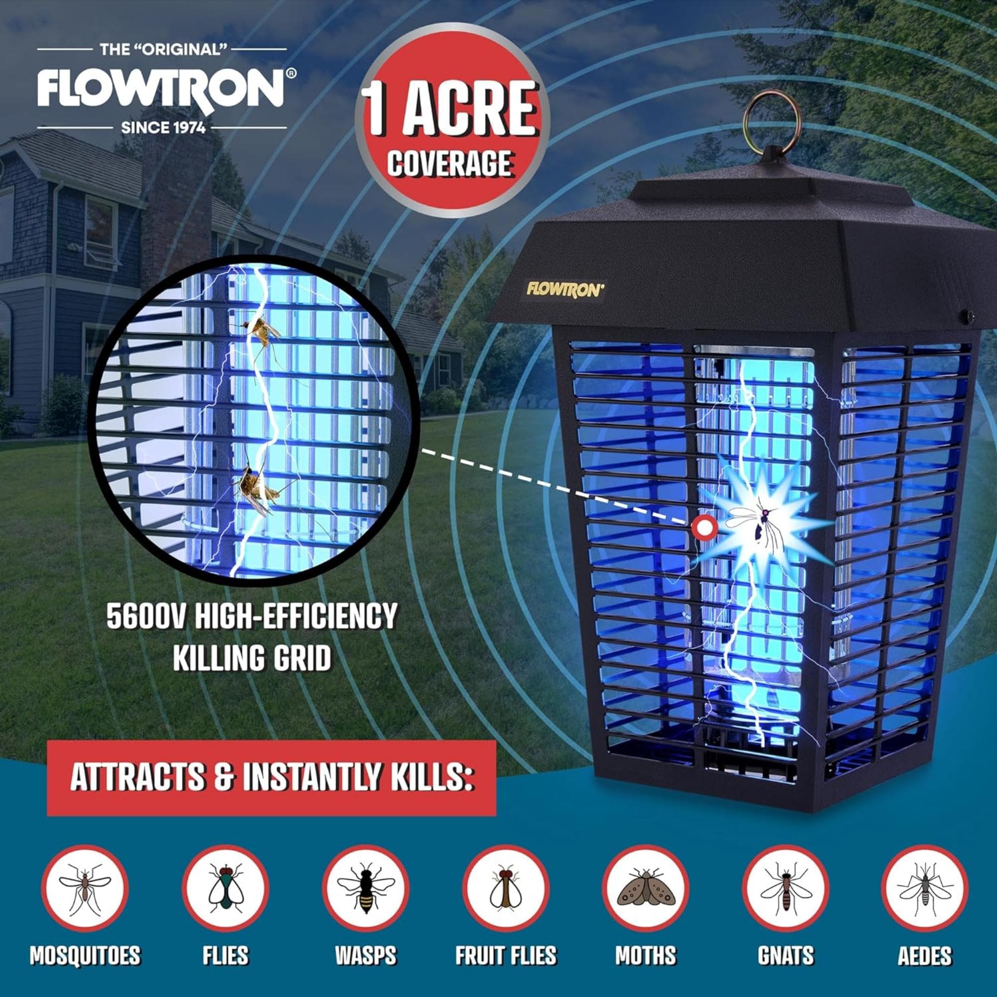 Flowtron Electronic Insect Killer Outdoor Insect Trap FLWBK40D at Lowes.com