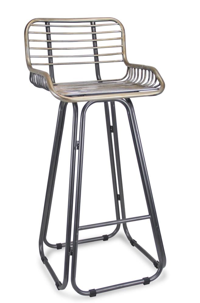 Cheung's 5442 Stools Bronze Bar height Metal Bar Stool with Arms & Back