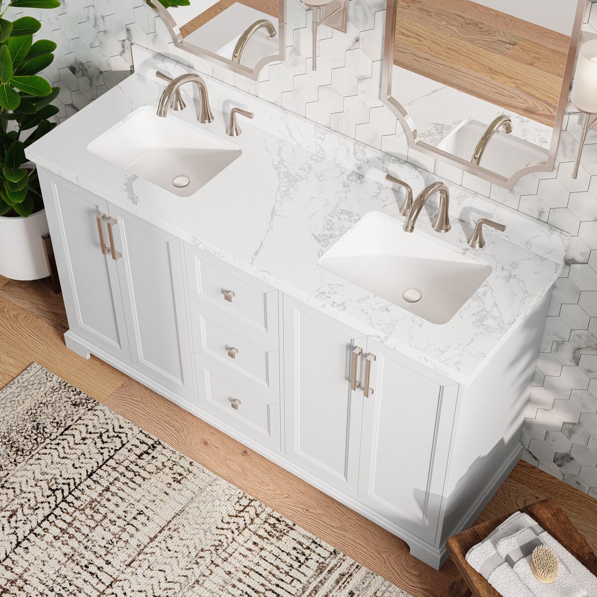 allen + roth LWS60TSVW Bath-Vanity-Combo - View #5