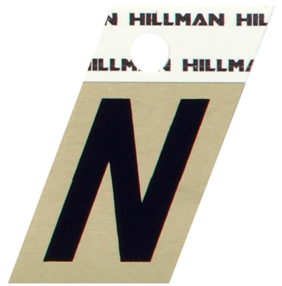 Hillman 840520 1-1/2-in Reflective Black Letter N