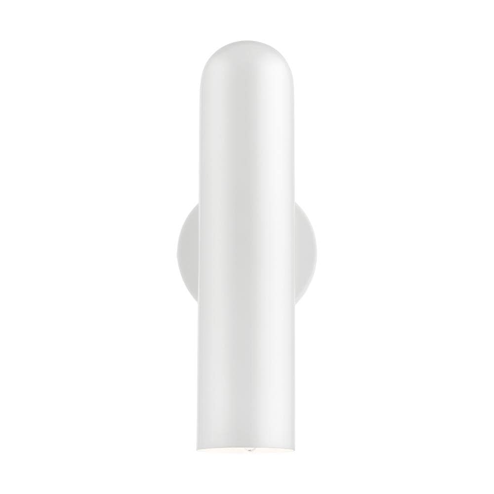 Ardmore Chic Shiny White Hand-Welded Sconce with Candelabra Bulb