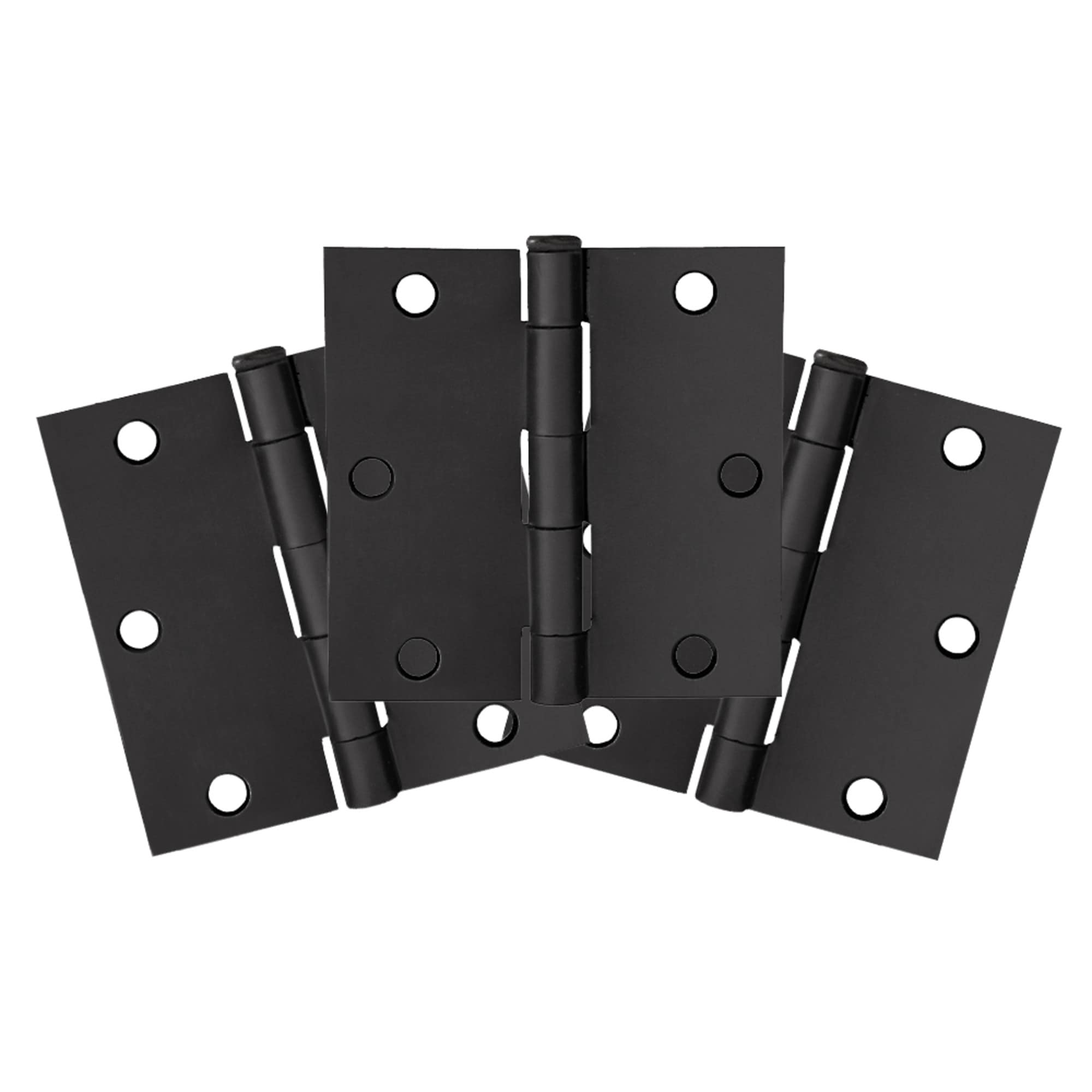 PorteGuard Butterfly Door Hinges (3 Pack) - Matte Black