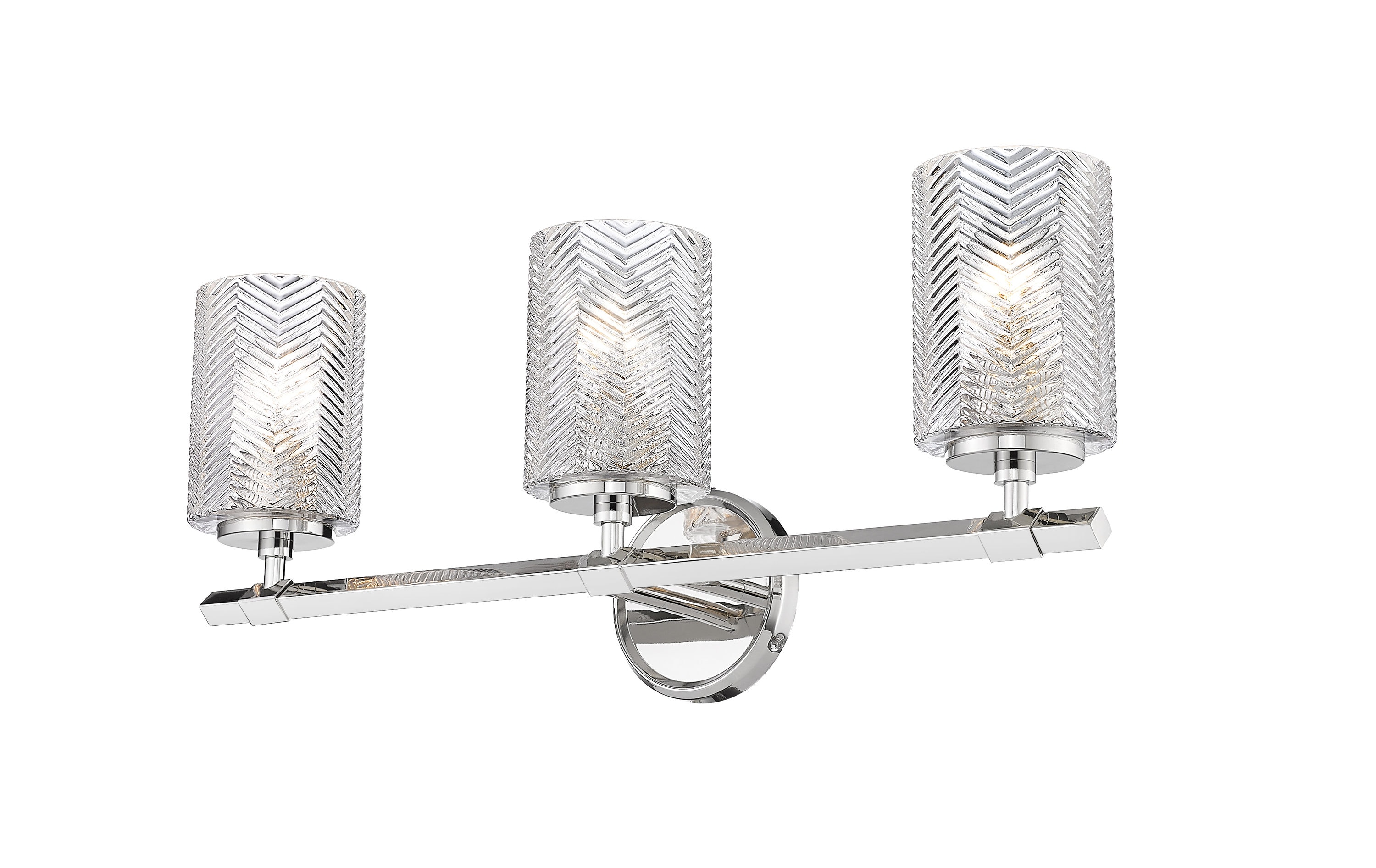 Z-Lite 1934-3V-PN Dover Street 24.5-in 3-Light Polished Nickel Transitional Vanity Light
