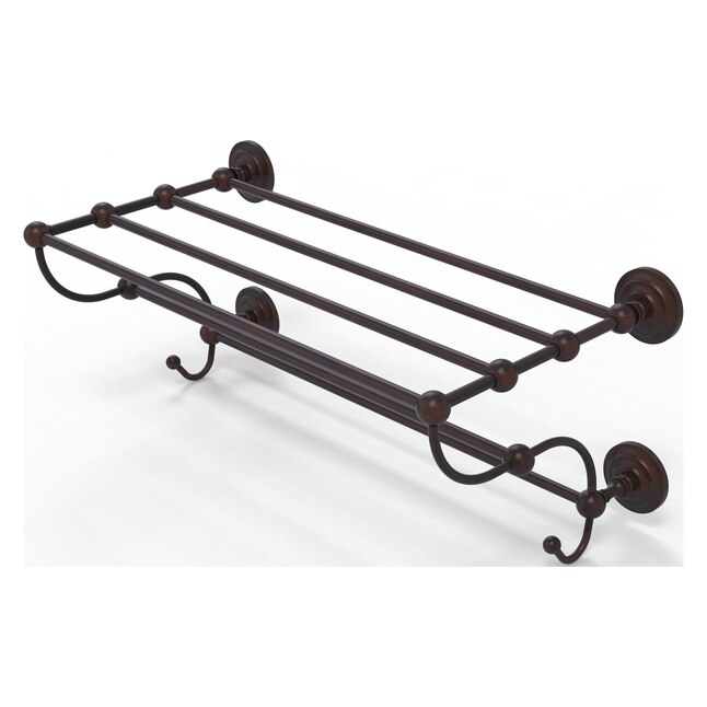 Allied Brass Prestige Que New Collection 36-in Train Rack Towel Shelf in Antique Bronze Allied Brass Prestige Que New Collection 36-in Train Rack Towel Shelf in Antique Bronze