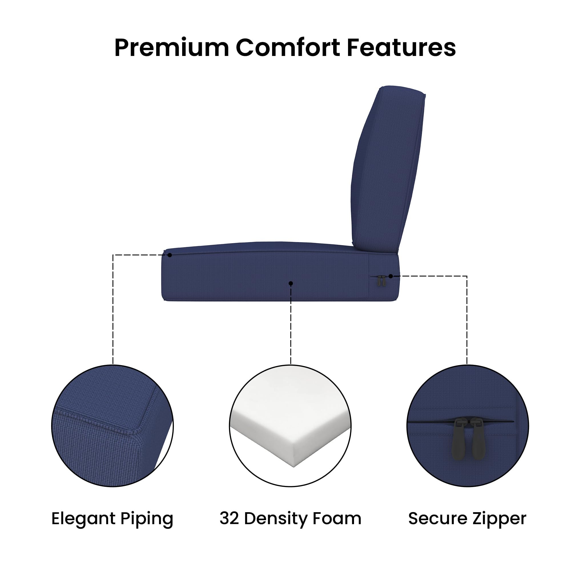 Covers & All CUSH270C-CRNB Patio-Furniture-Cushions - View #4