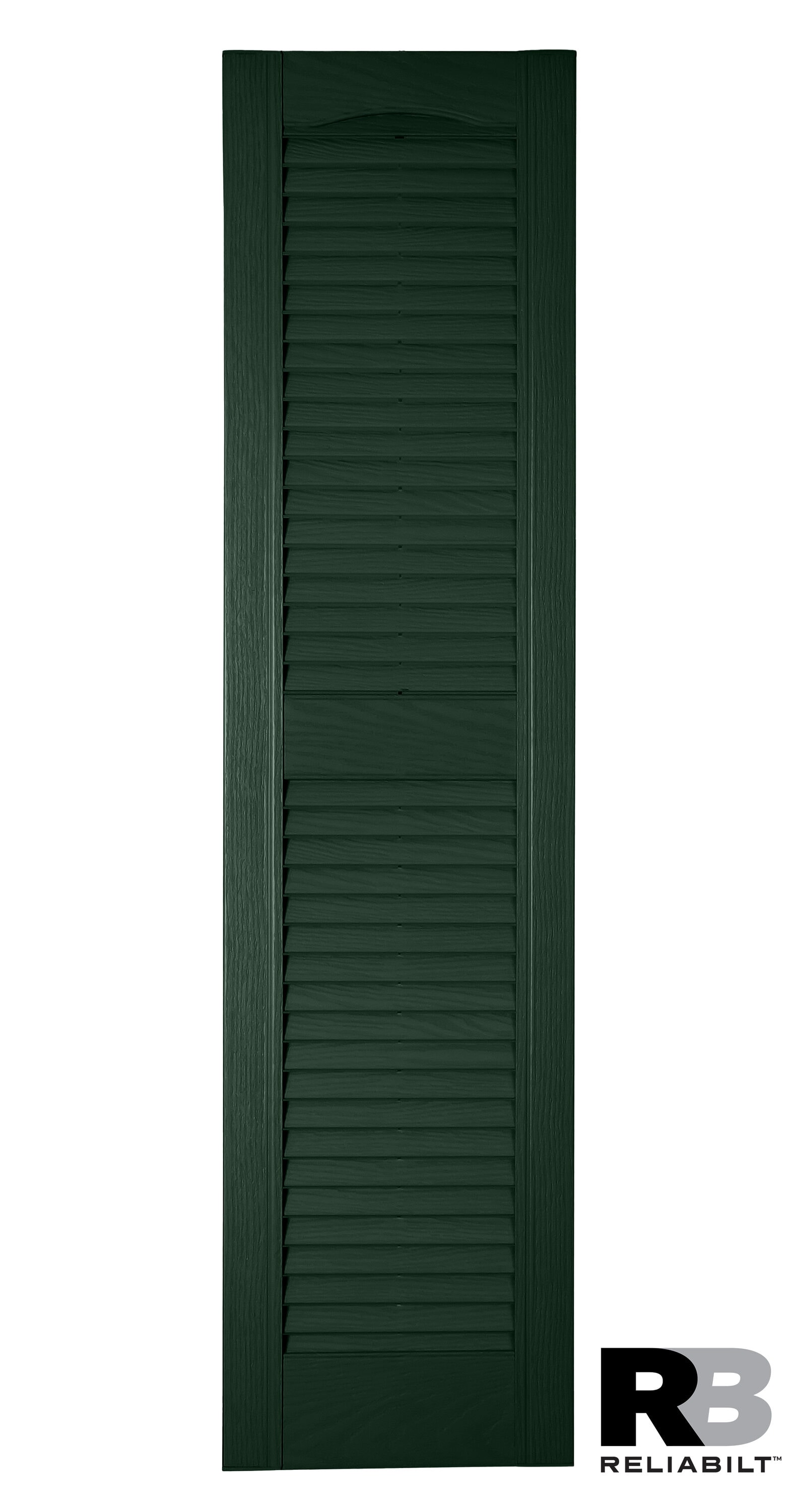 RELIABILT LVRCT1248331 12-in W x 48-in H Heritage Green Louvered Polypropylene Exterior Shutters ( 2 -Pack )