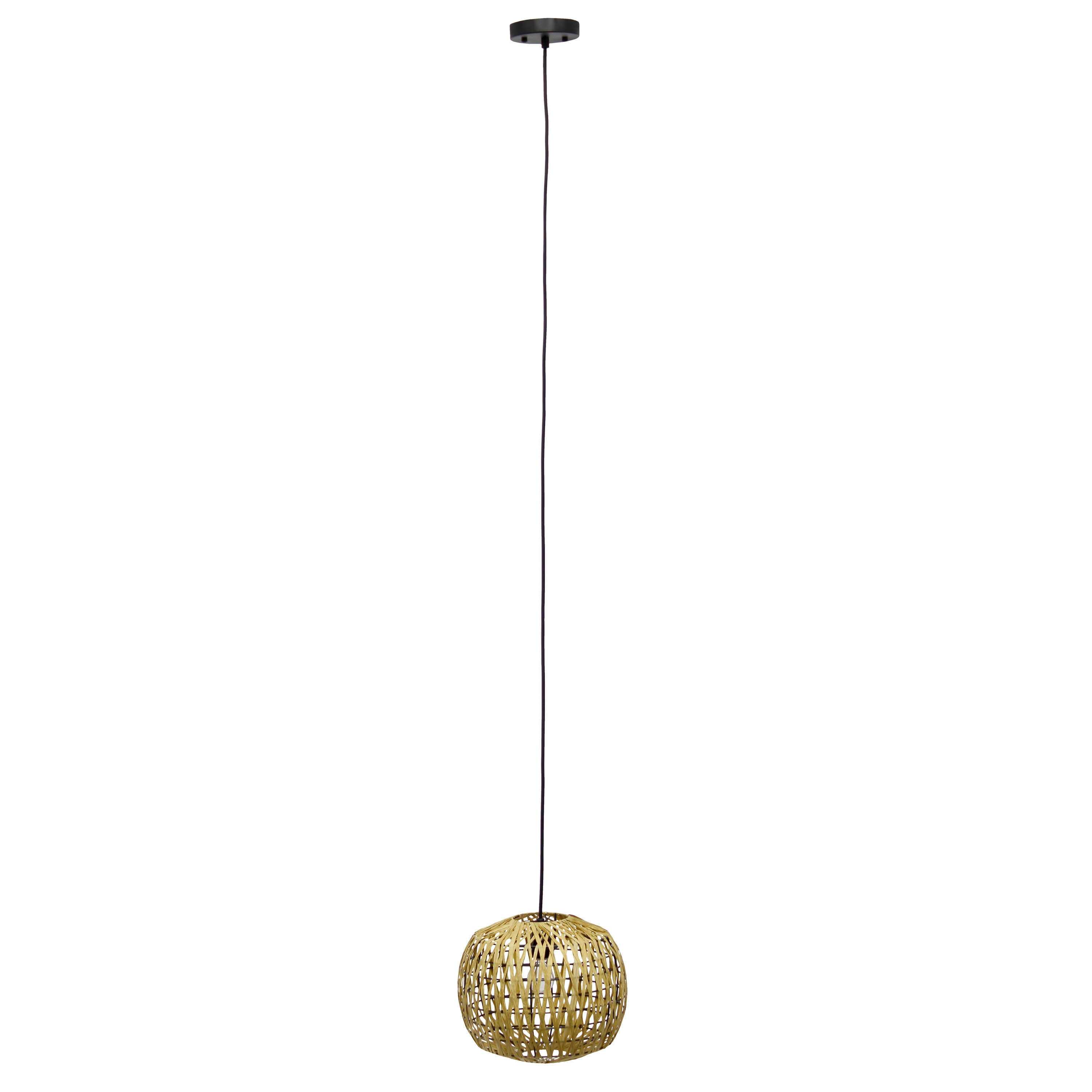 Lalia Home LHP-3008-NA Organix Natural Bohemian/global Bell Medium Hanging Pendant light