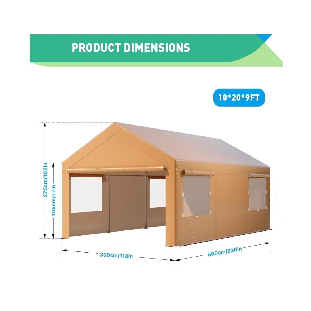 WhizMax KL-PHO-140WRPY4 Carport-Covers - View #4