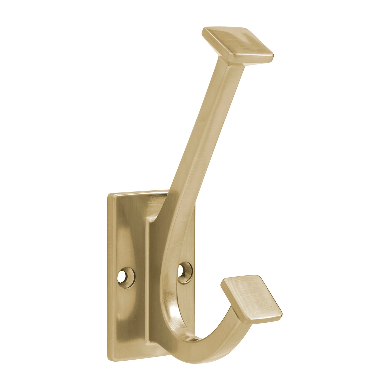 Hickory Hardware S077192-EGN 1 -Hook 1.5-in x 4.88-in H Elusive Golden Nickel Decorative Wall Hook ( 35-lb Capacity)