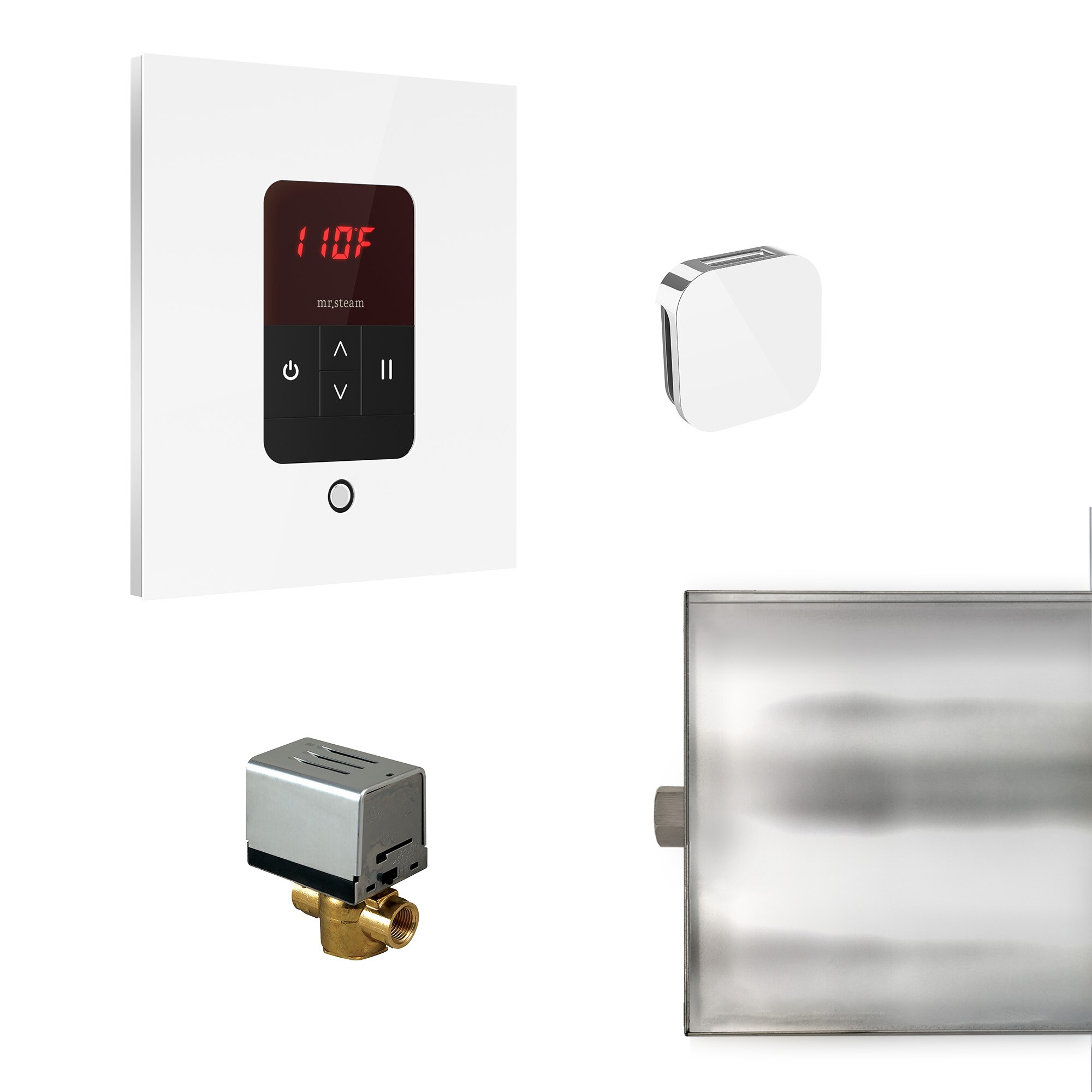 Mr. Steam BBUTLERSWH 120-Watt Glass White Steam generator control kit