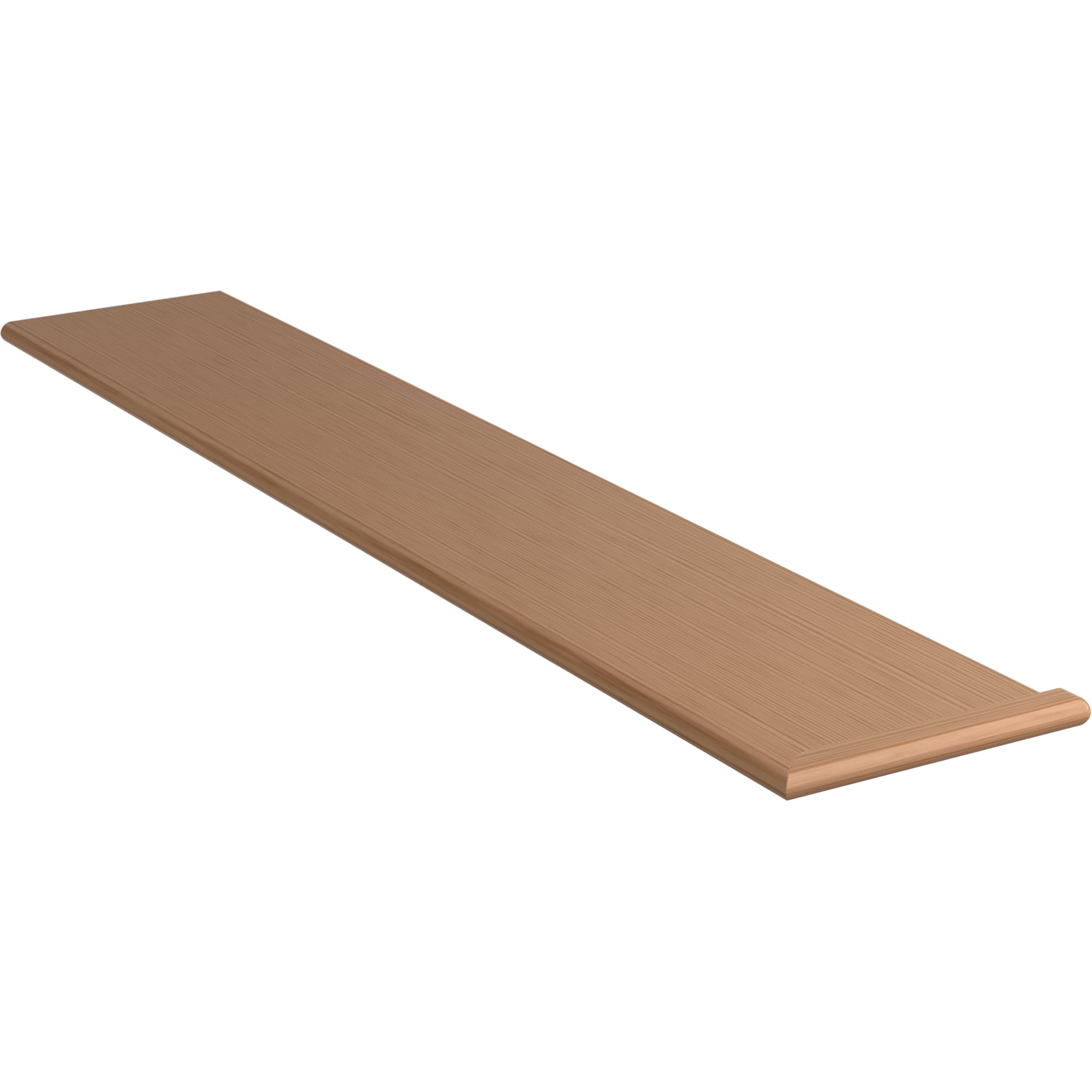 L.J. Smith Stair Systems 807011X60RH-AL 60-in x 11.5-in x 1-in Brown Alder Right return Bullnose Stair Tread