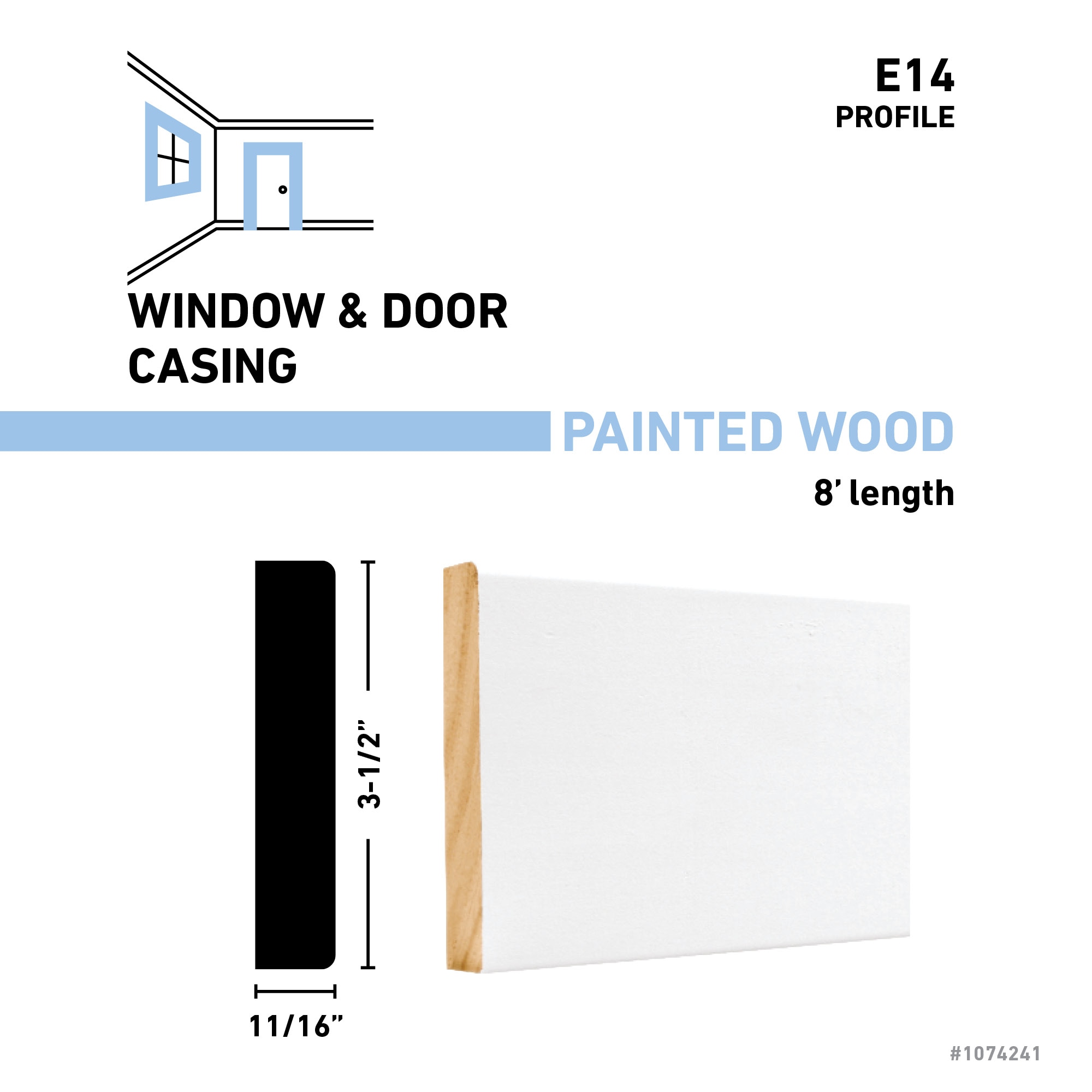 allen + roth E14 8 FJPWH Window-Door-Casings - View #3