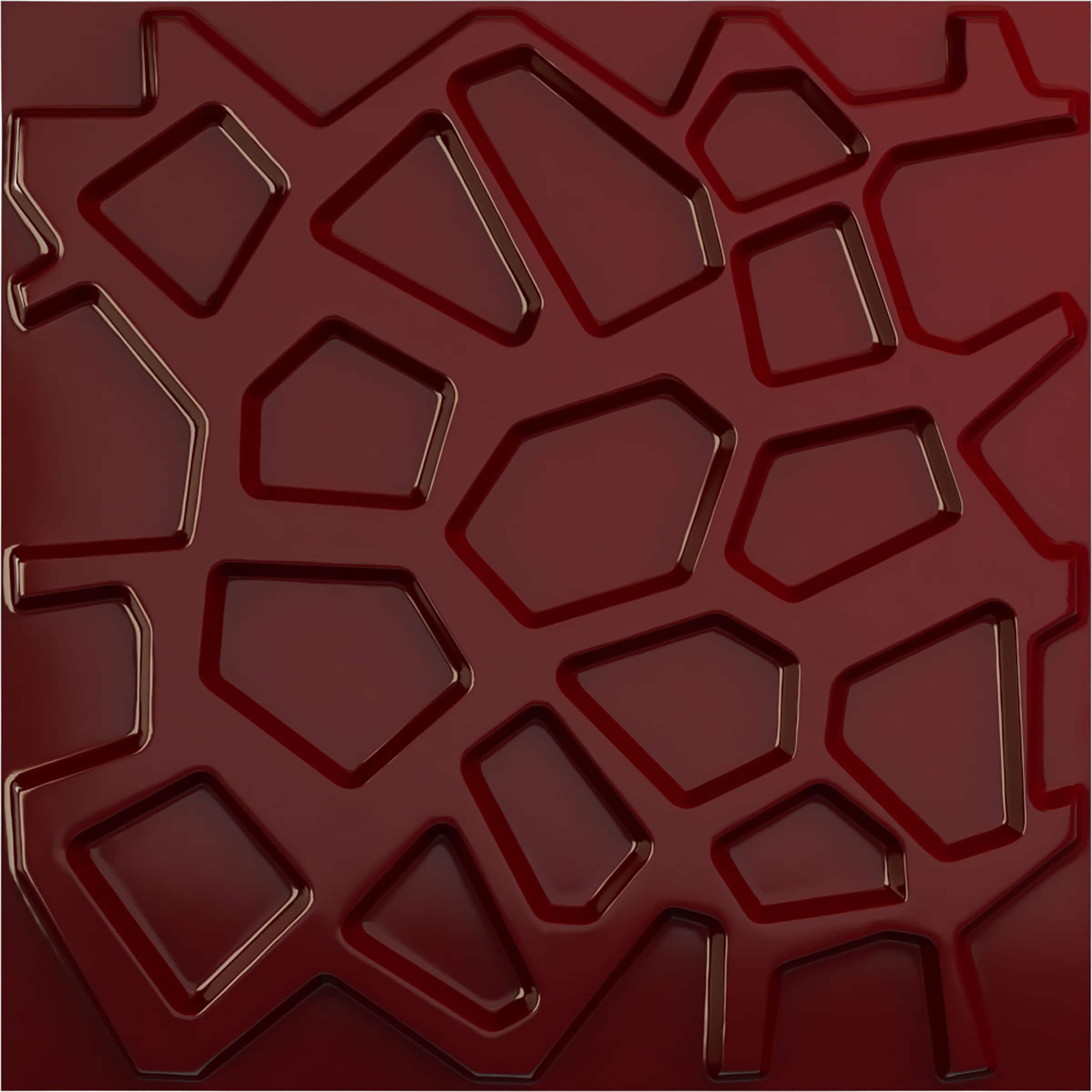 Ekena Millwork WP20X20DUHML 19-5/8-in x 19-5/8-in Embossed Paintable/Stainable Red PVC Wall Panel (
