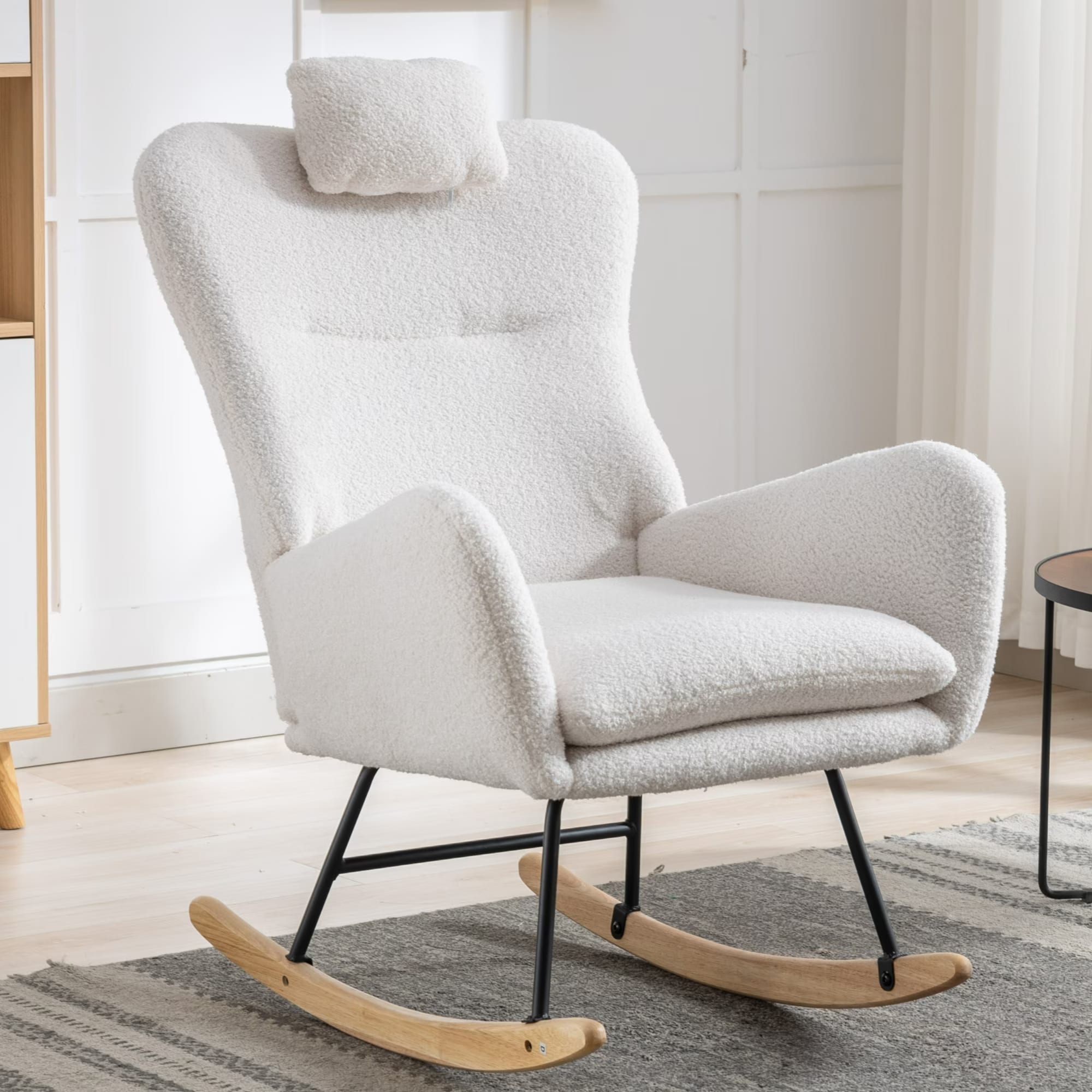 Poly furniture L-YZ-8 Modern white Rocking Chair