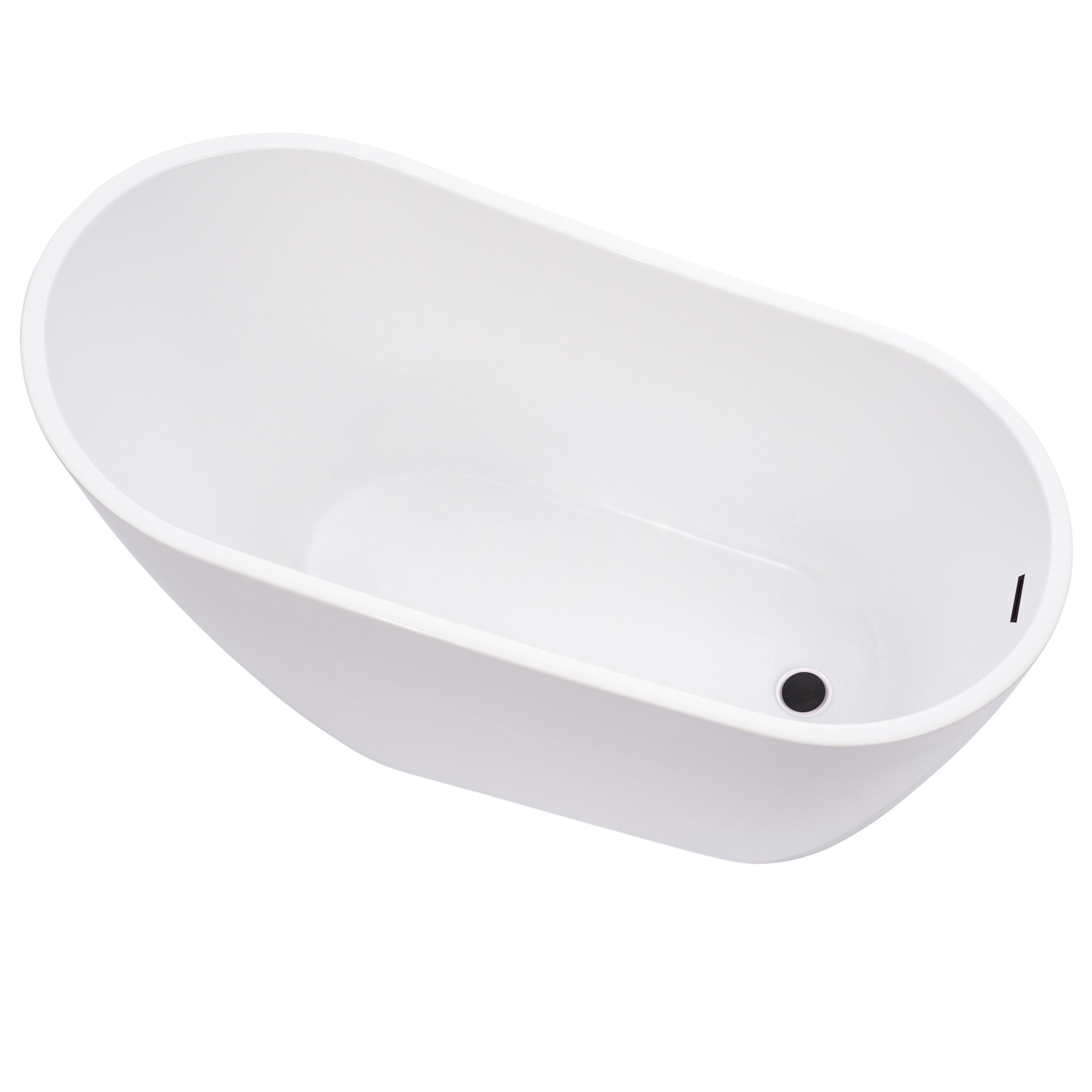 Cora 67" Pure White Freestanding Acrylic Bathtub