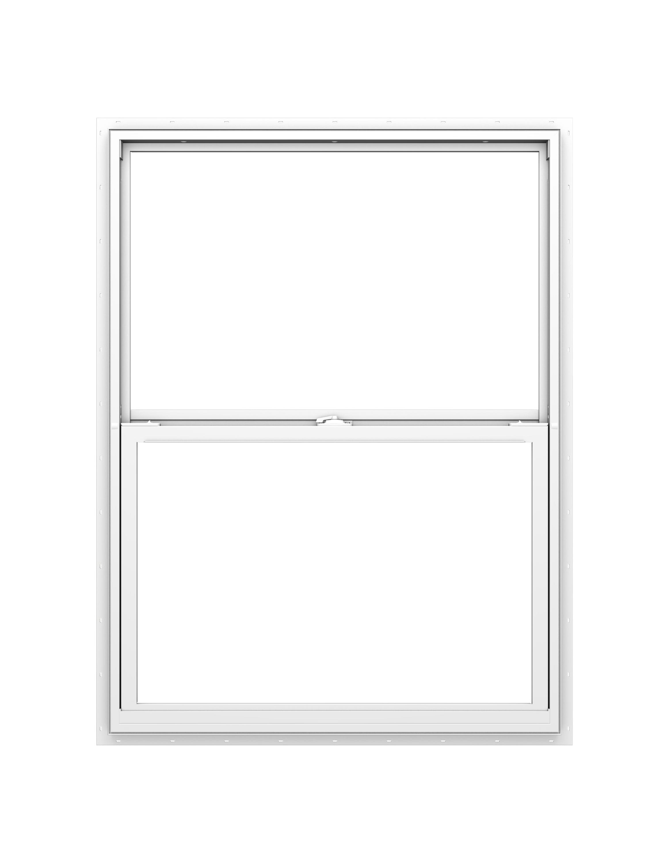 150 Series New Construction 23.5-in x 35.5-in x 2.6875-in Jamb White Vinyl Dual-pane Single Hung Window Half Screen Included | - Pella 1000009512
