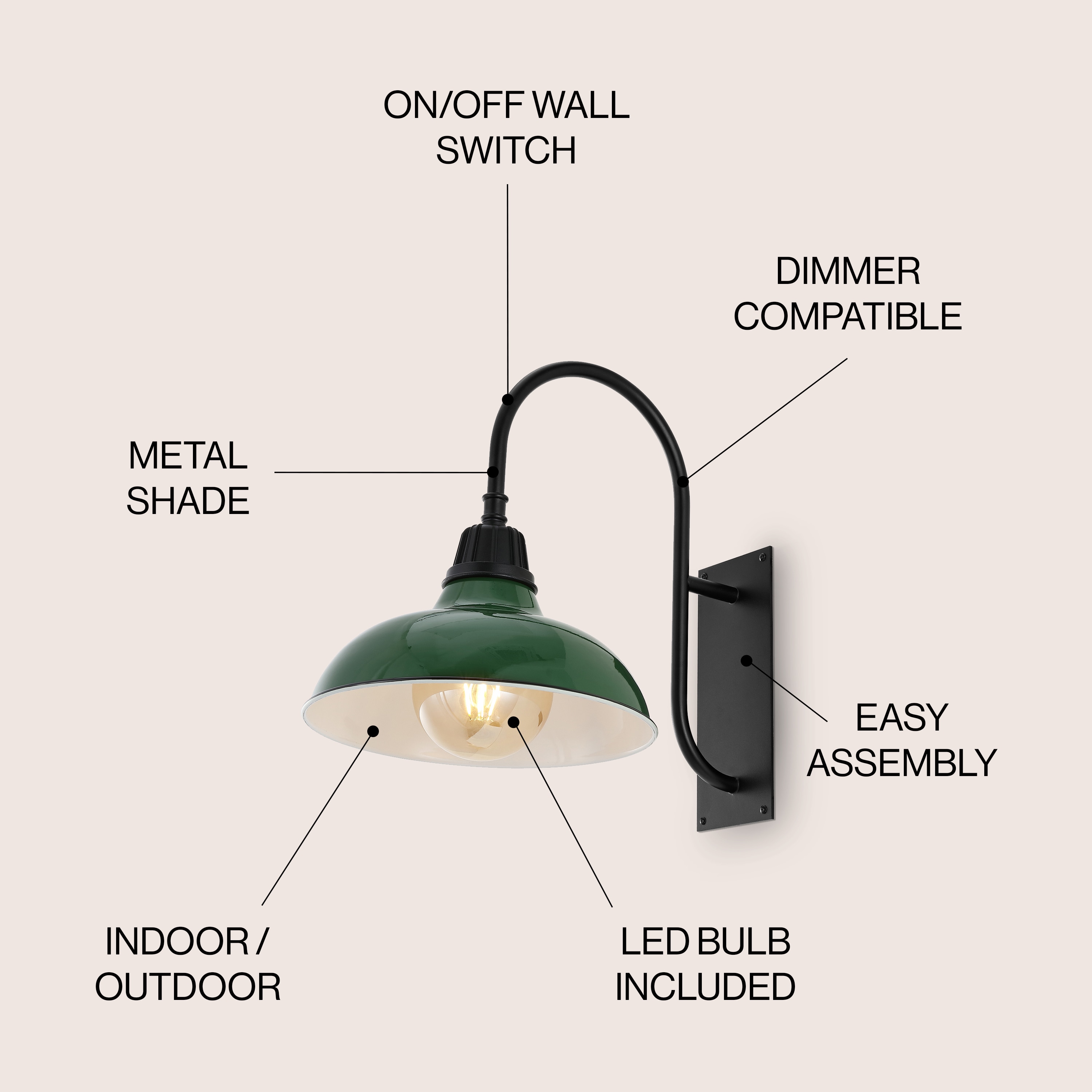 JONATHAN  Y JYL7614F Outdoor-Wall-Lighting - View #3