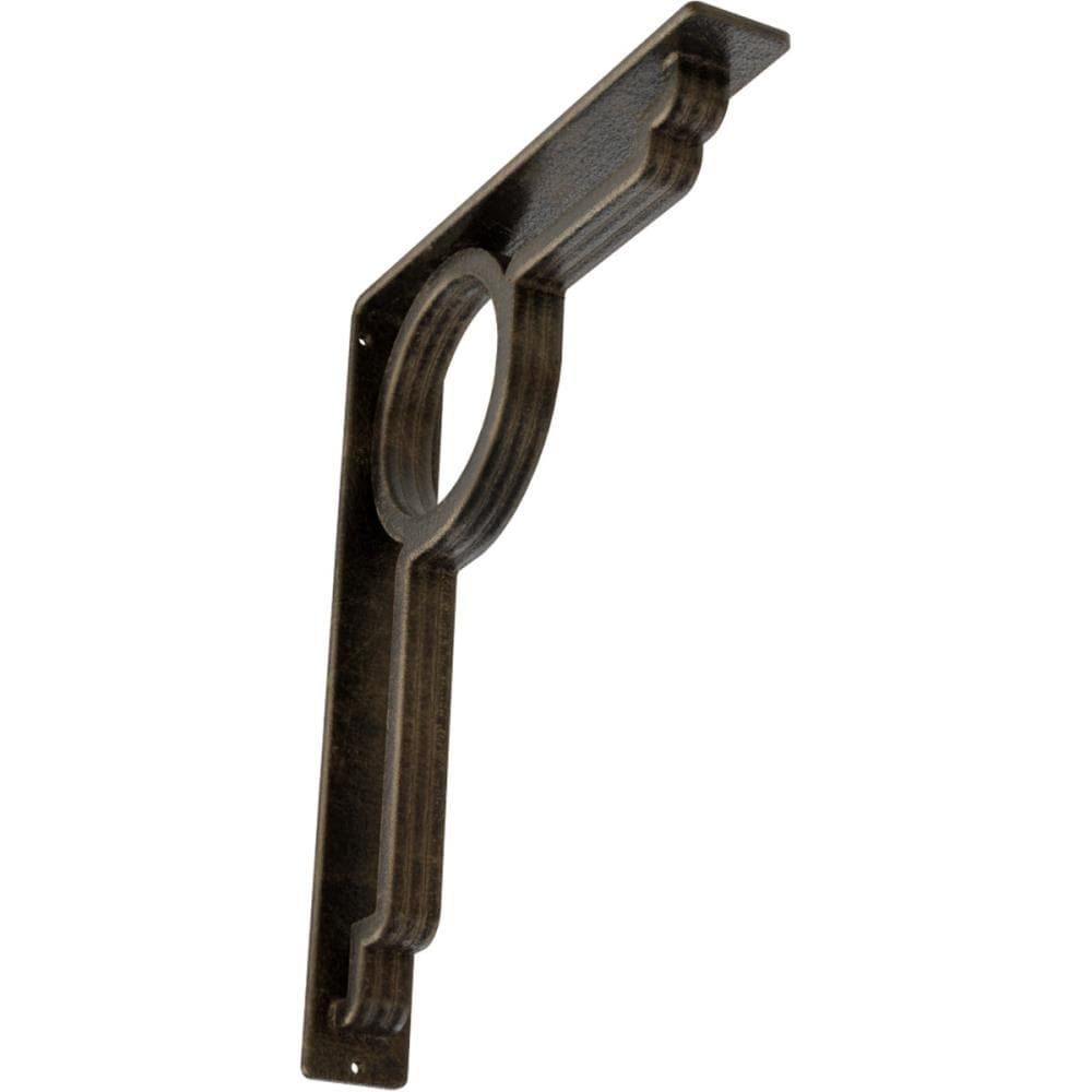 Ekena Millwork BKTM02X12X15TMAAPG Maria 12-in x 2-in x 15-in Antique gold Wrought iron Countertop support bracket