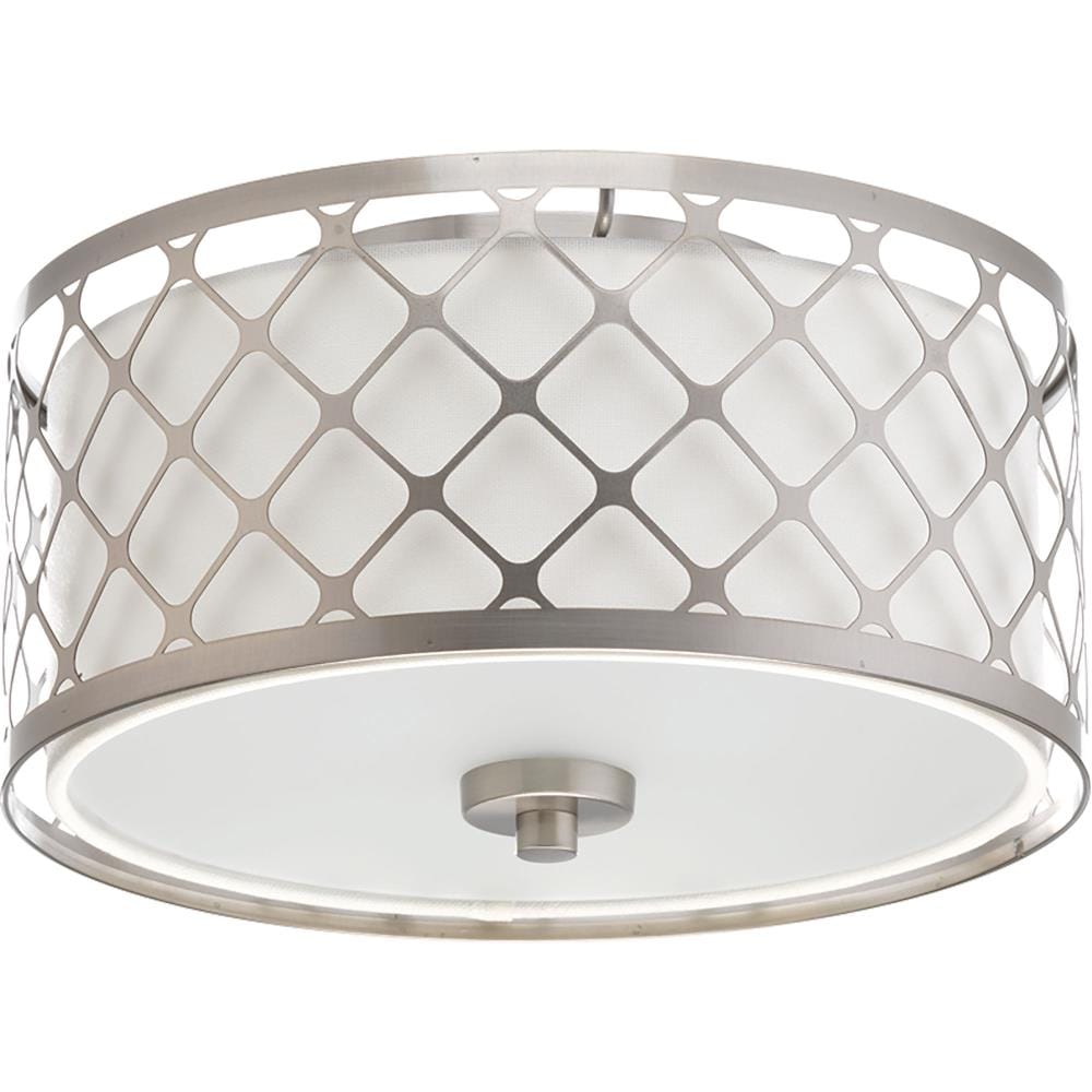 Progress Lighting P2330-0930K9 Mingle LED 1-Light 11-in Brushed Nickel LED Flush Mount Light ENERGY STAR