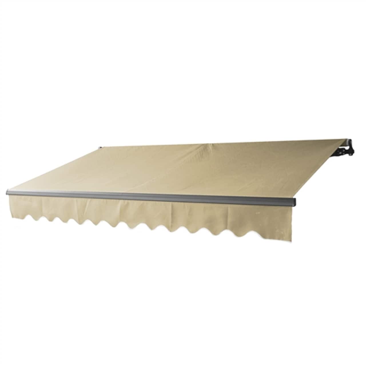 ALEKO ABM13X10IVORY29-LO 156-Inches Wide x 120-Inches Projection x 10-Inches Height Metal Ivory Solid Motorized Retractable Patio Awning